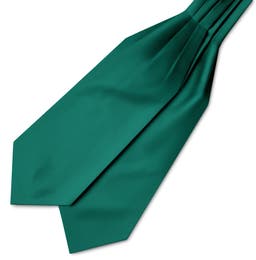 Cravate Ascot en tissu gros-grain vert émeraude