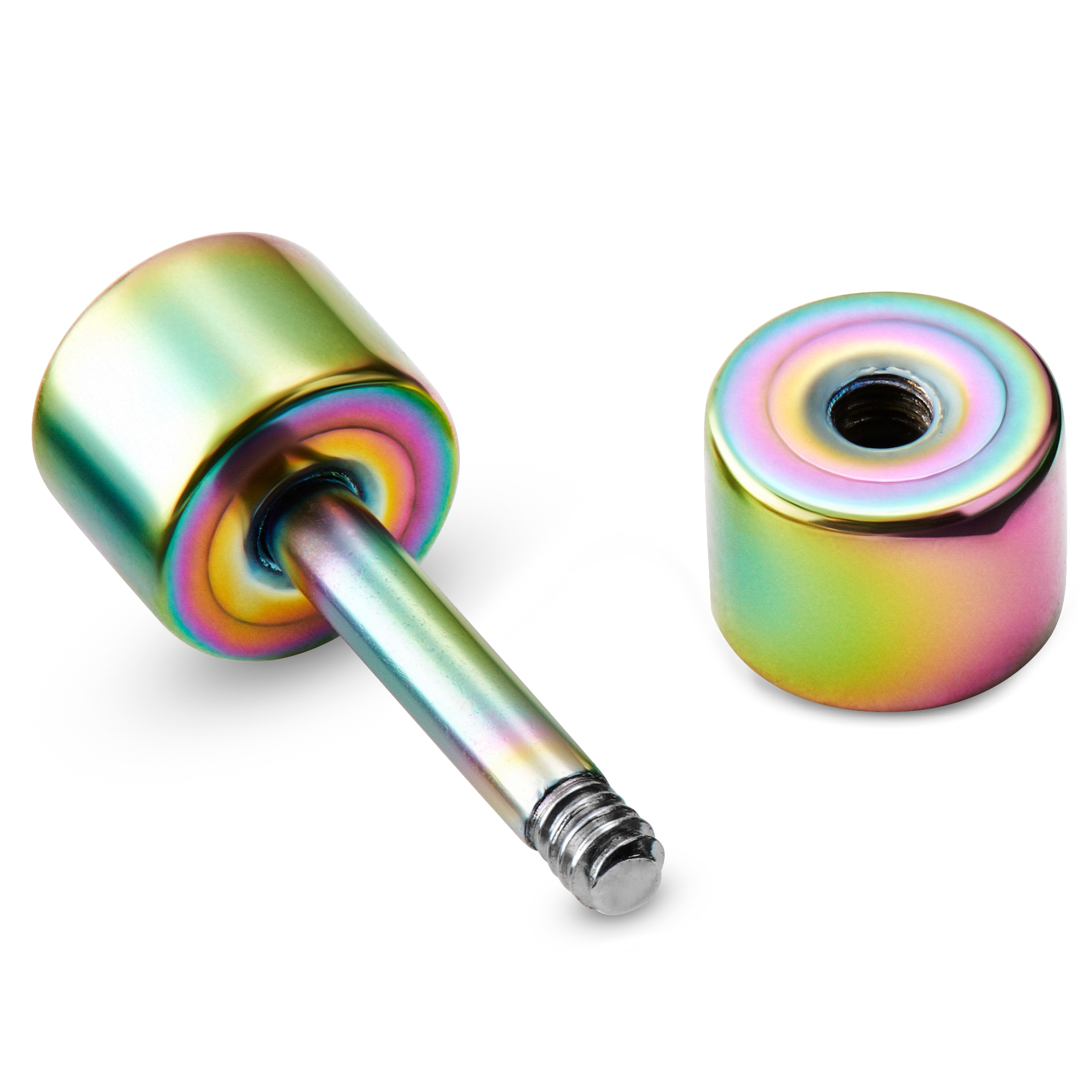 4 mm Rainbow Stud Earring - 2