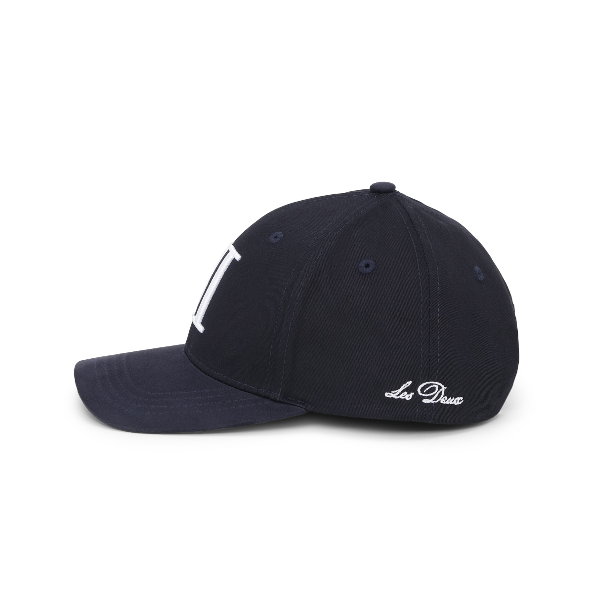 Les Deux | Semsket Baseballcap II i Mørk Marineblå - 10