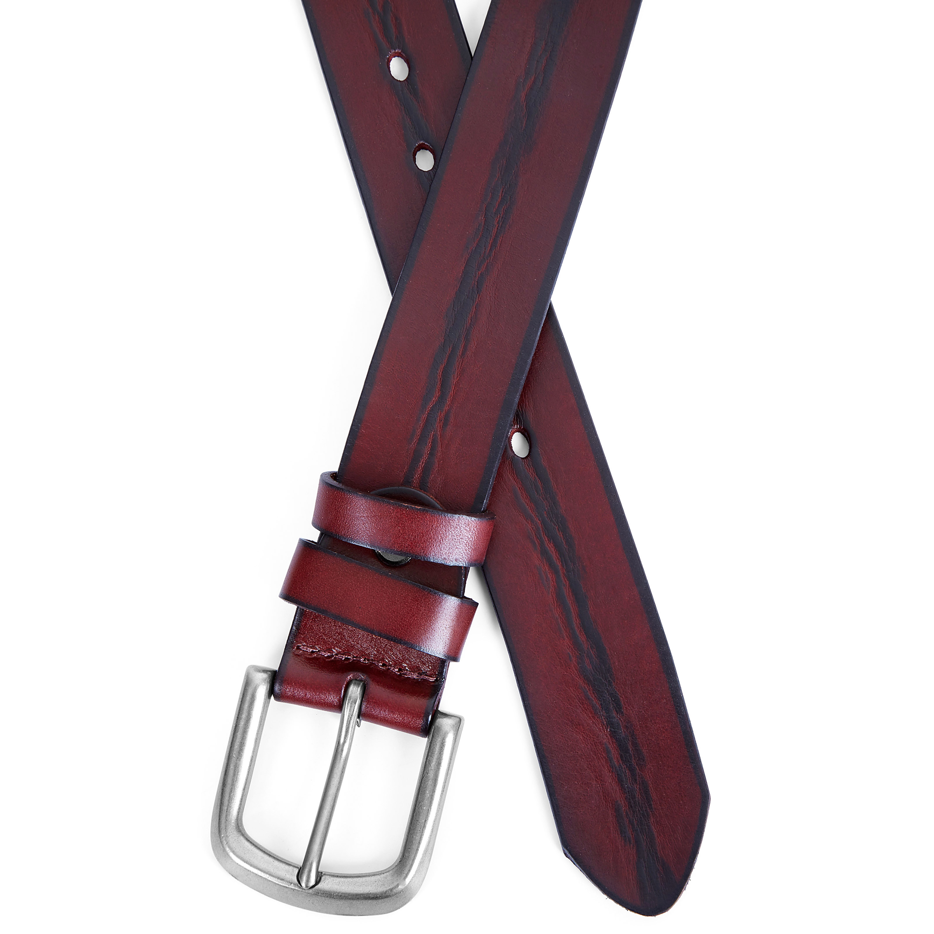 Härligt Rött Texturerat Bälte - 3