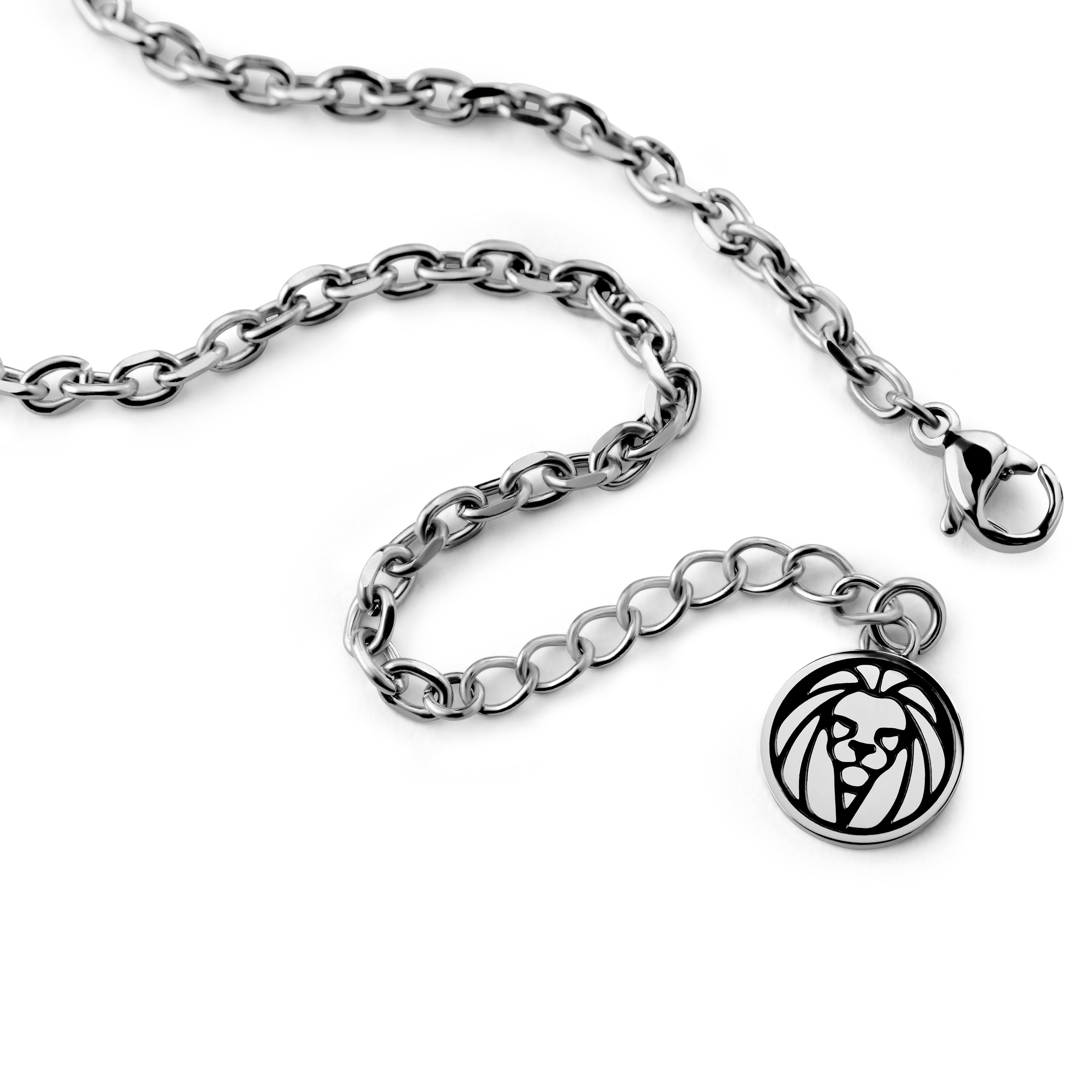 Silver-Tone Stainless Steel Anchor Chain Men's Anklet - 4