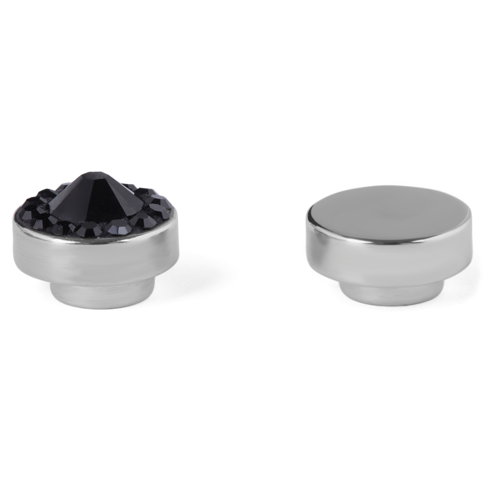 Zwarte Kristallen Magnetische Oorbel - 2