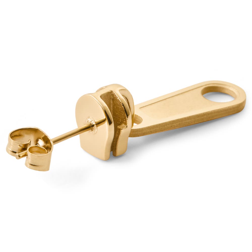 hover: Floyd Gold-tone Zipper Stud Earring hover: Floyd Gold-tone Zipper Stud Earring