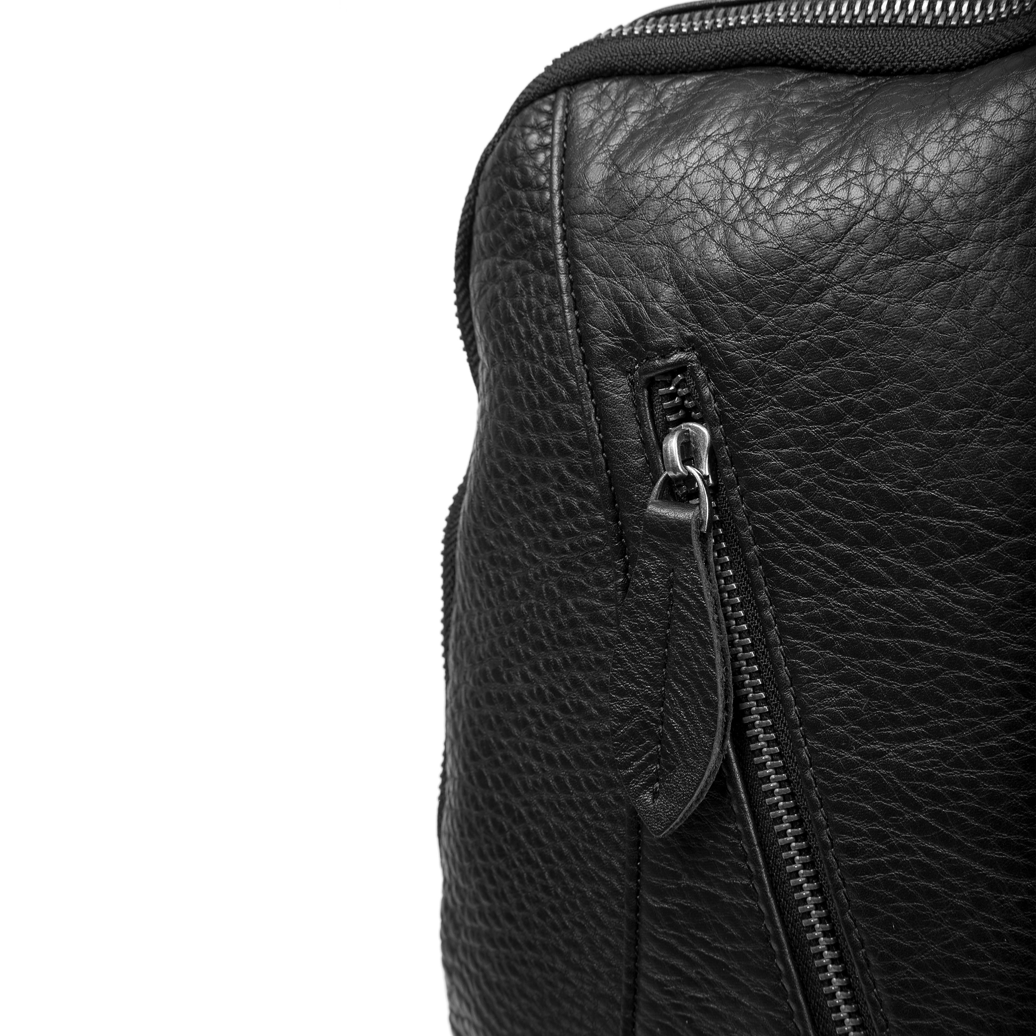 Eleganter Schwarzer Delton Lederrucksack - 9