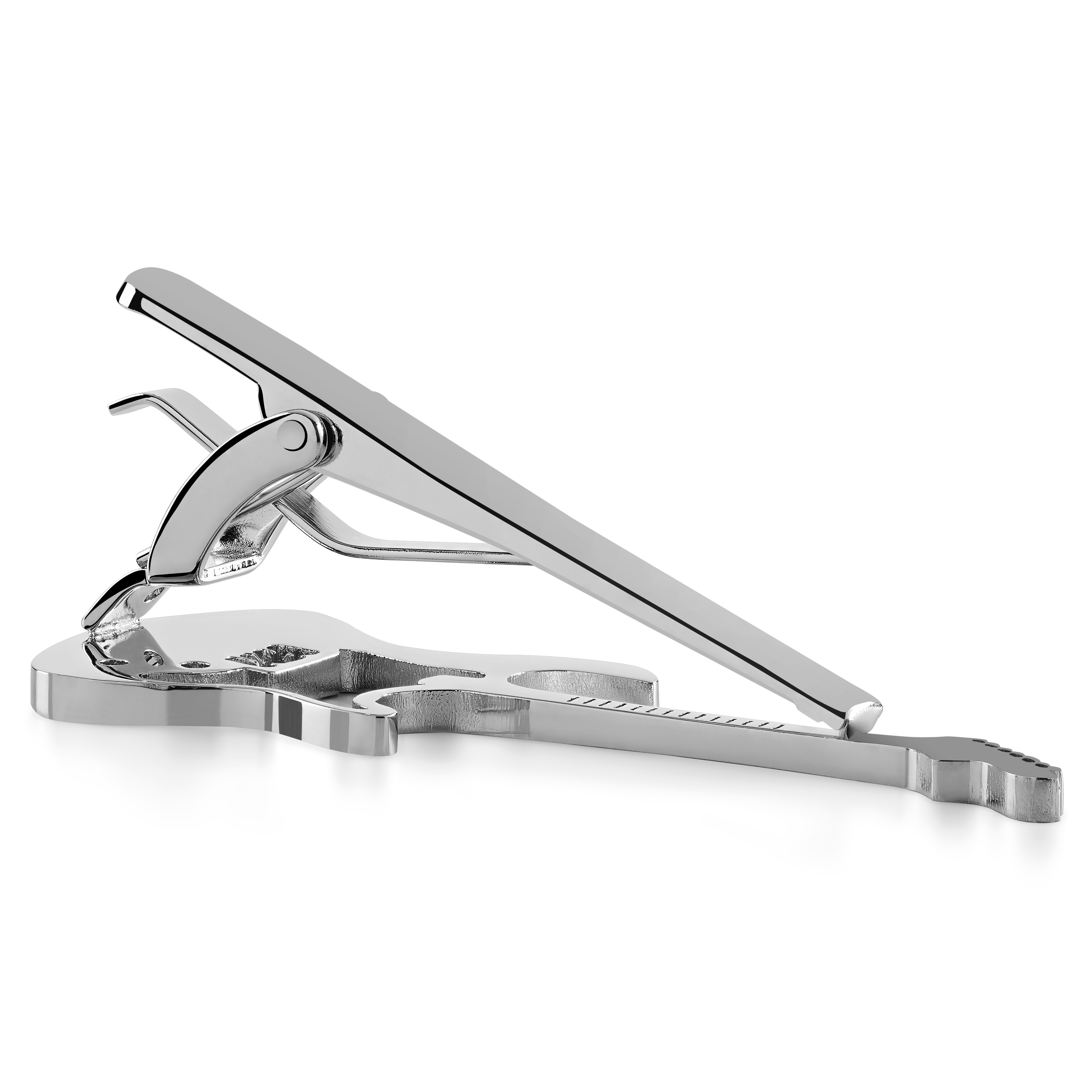 Echus | Pince à cravate guitare argentée - 2