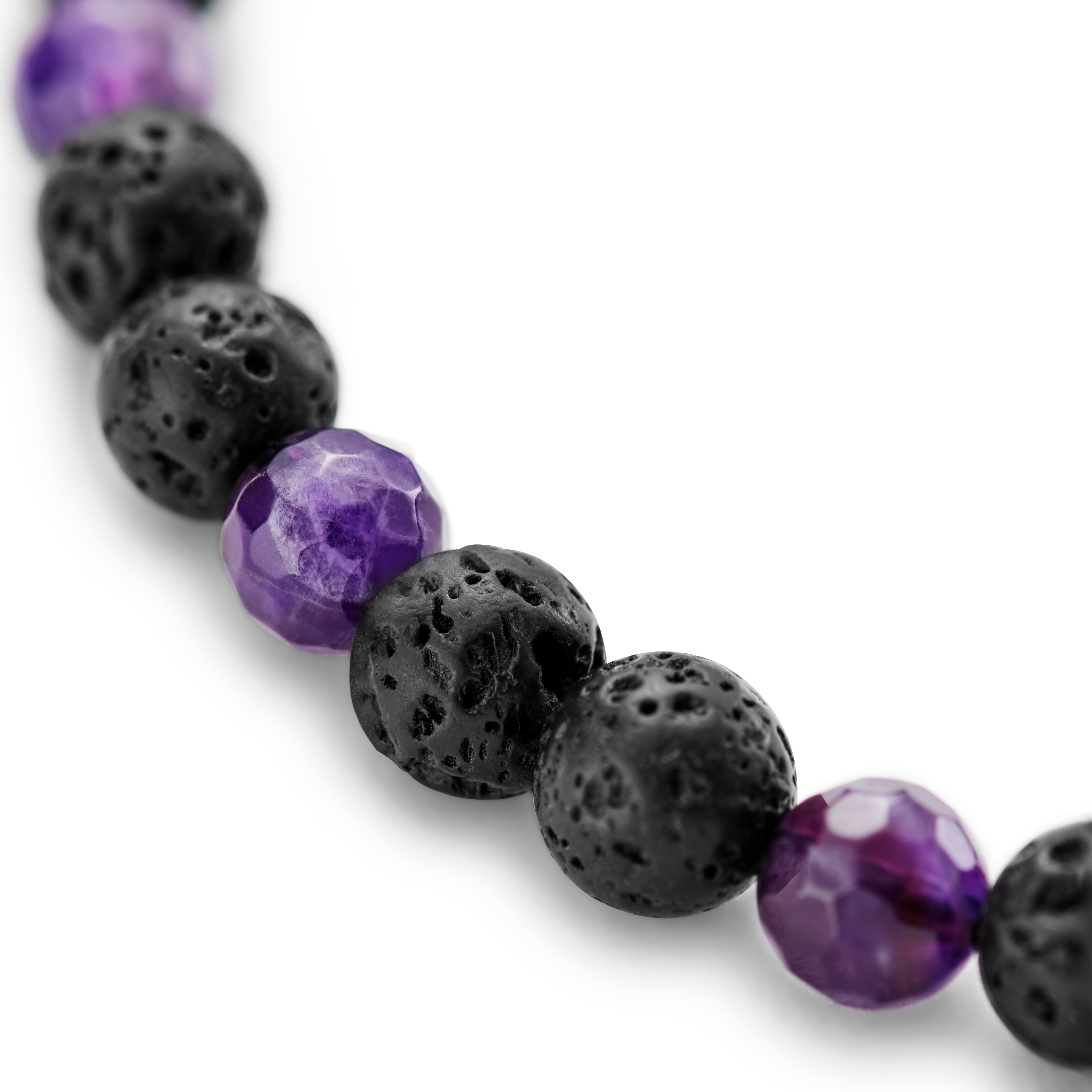Armband Lava & Amethyst 6mm Sanatio  - 5