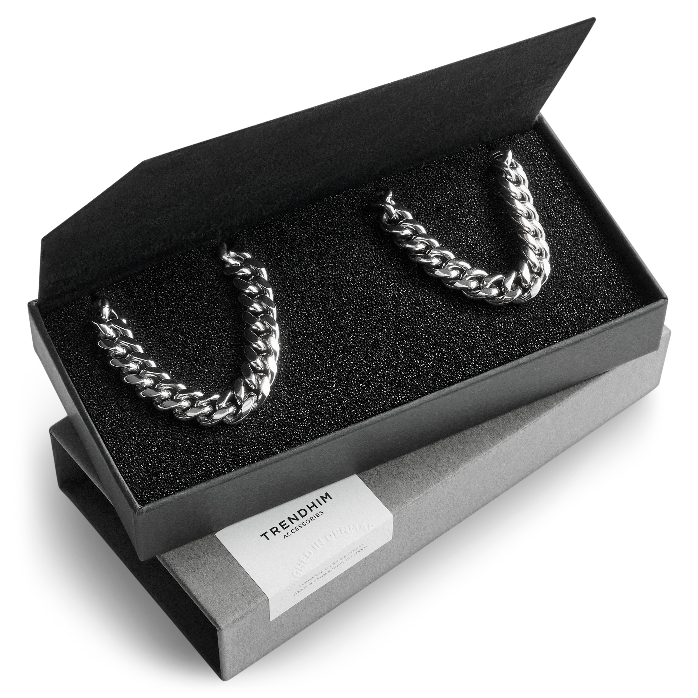 8 mm Surgical Steel Chain Bracelet & Necklace Gift Box - 1