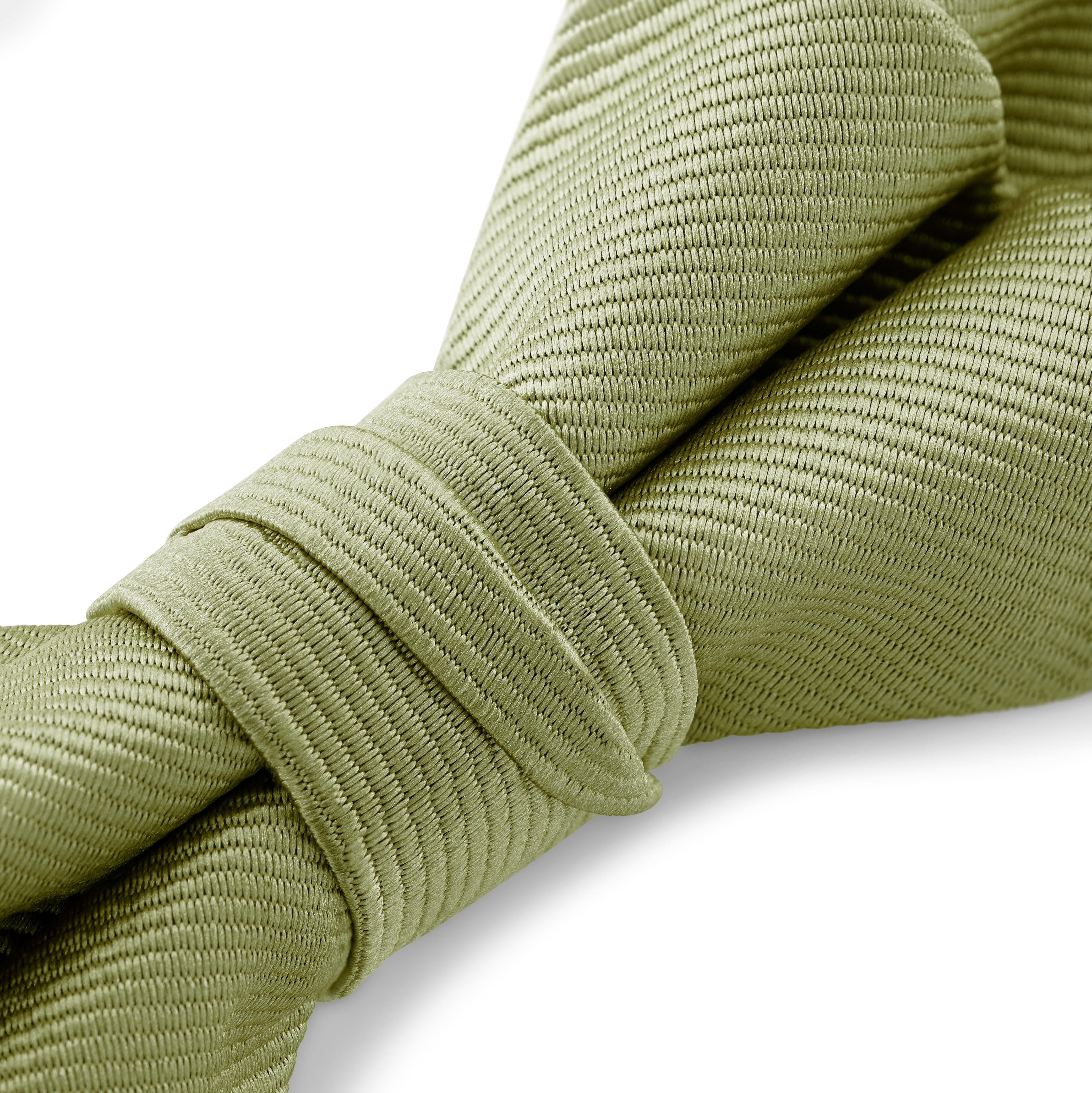 Pajarita preatada de grogrén con puntas de diamante verde claro - 3