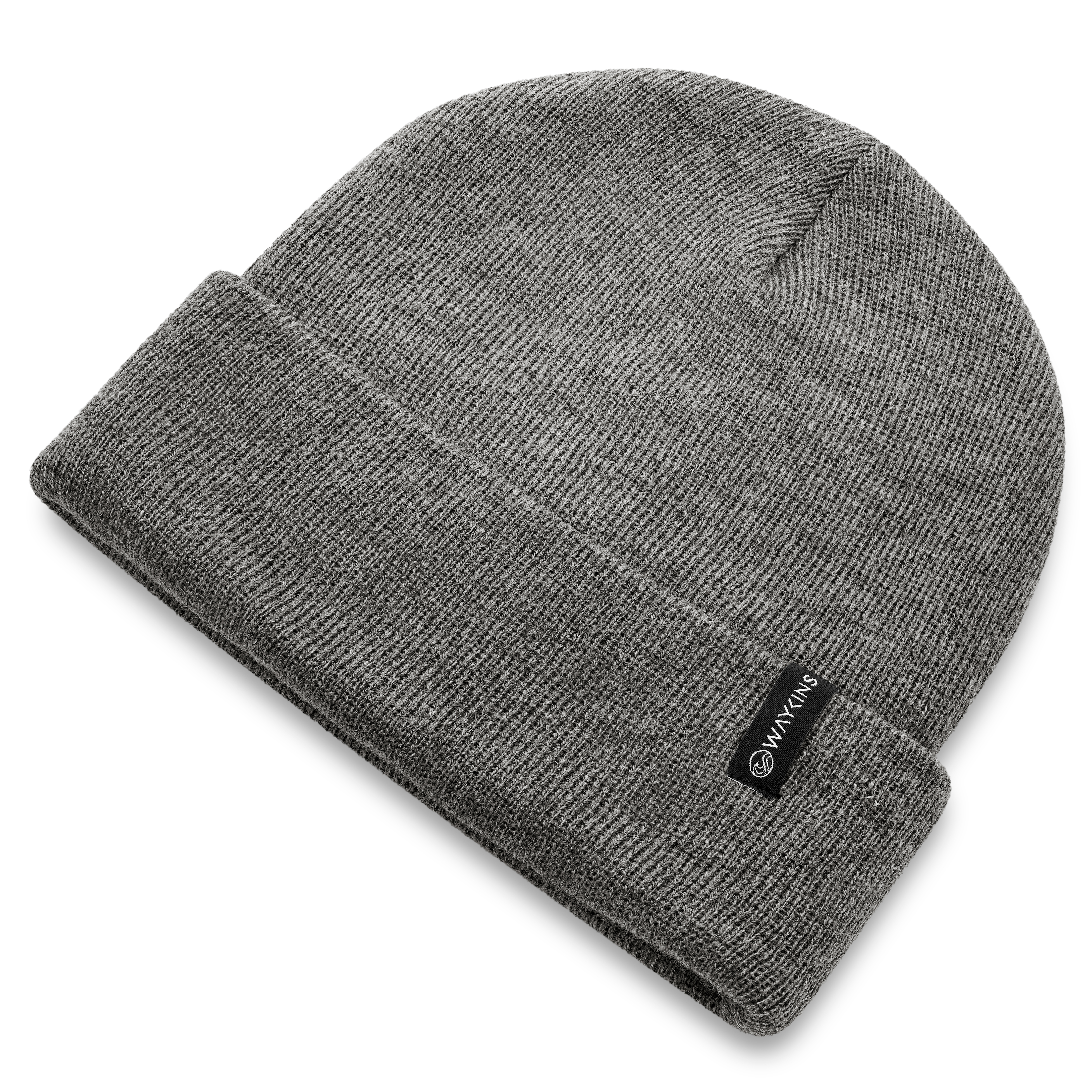 Baltic | Gray Fine Knitted Acrylic Beanie - 4