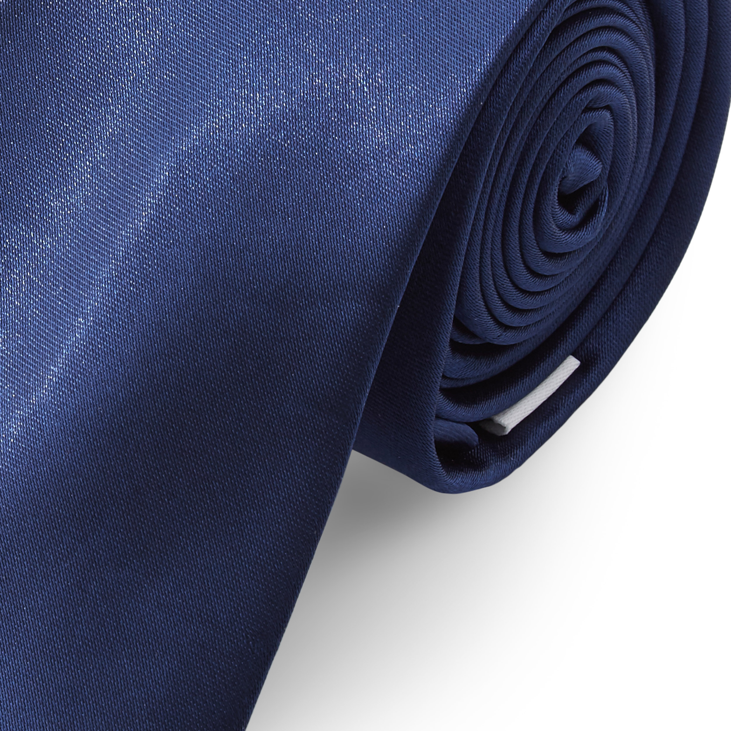 Shiny Navy Blue 6cm Basic Tie - 3