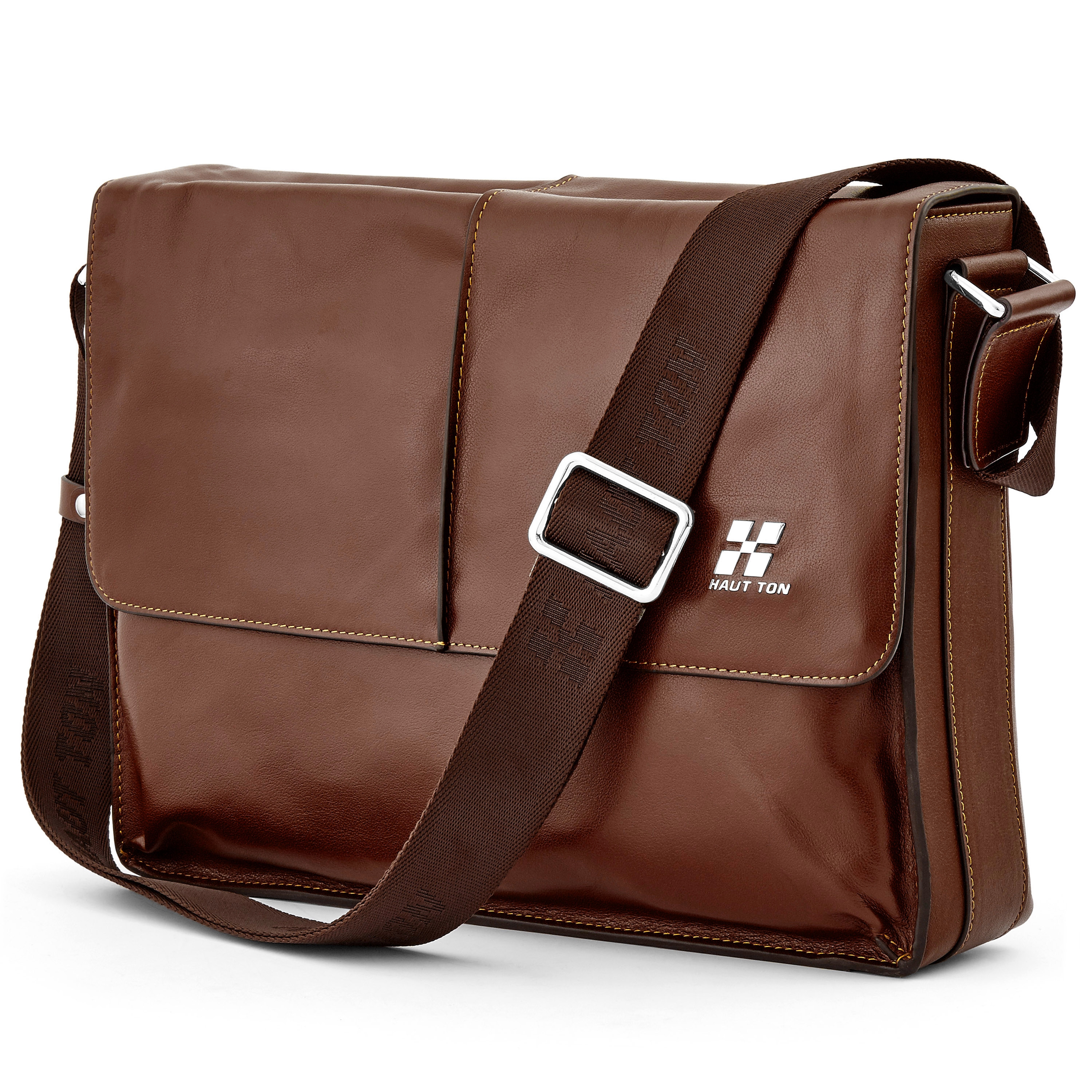 Hautton Skulderveske i Brunt Skinn - 1