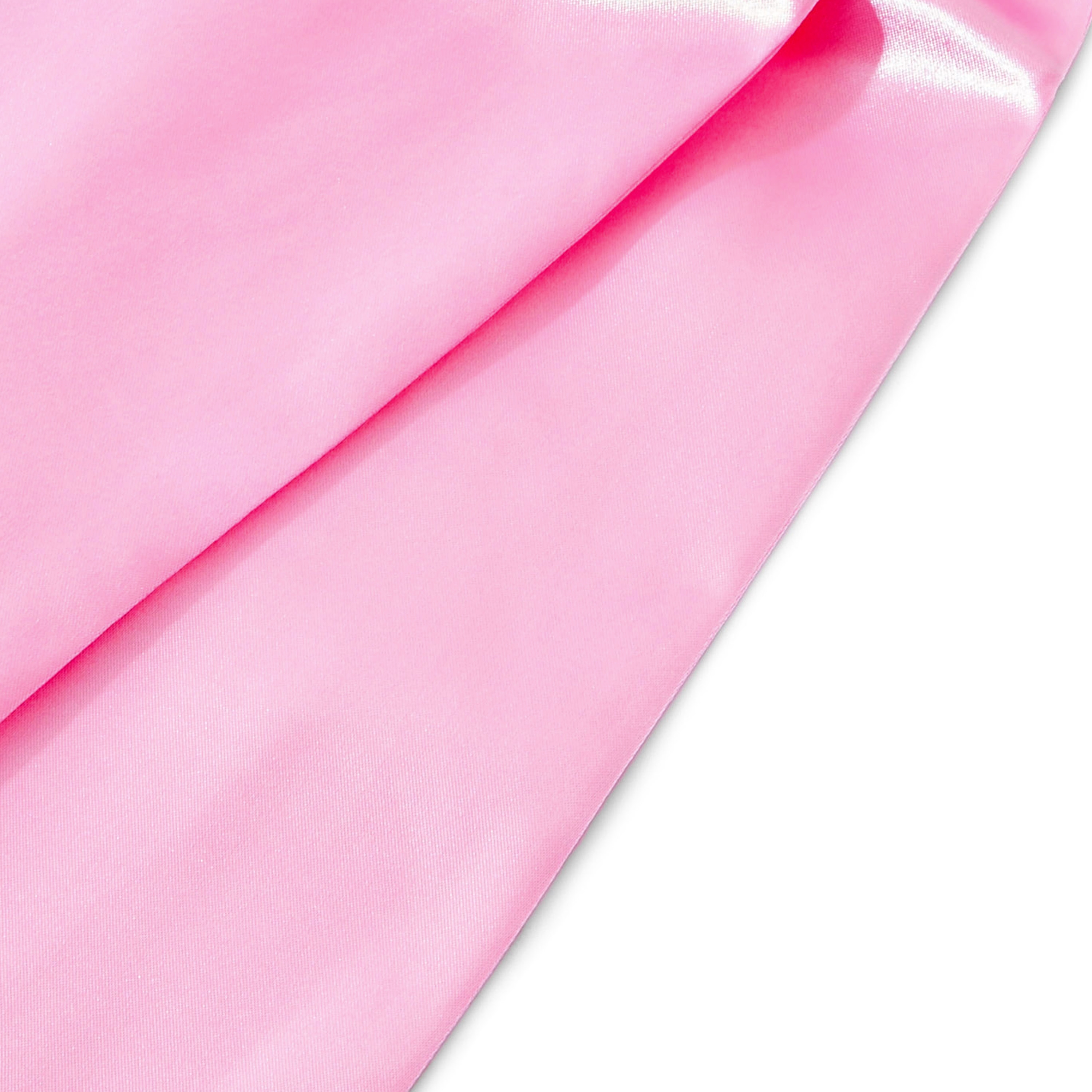 Cravate unie rose bébé brillant - 2