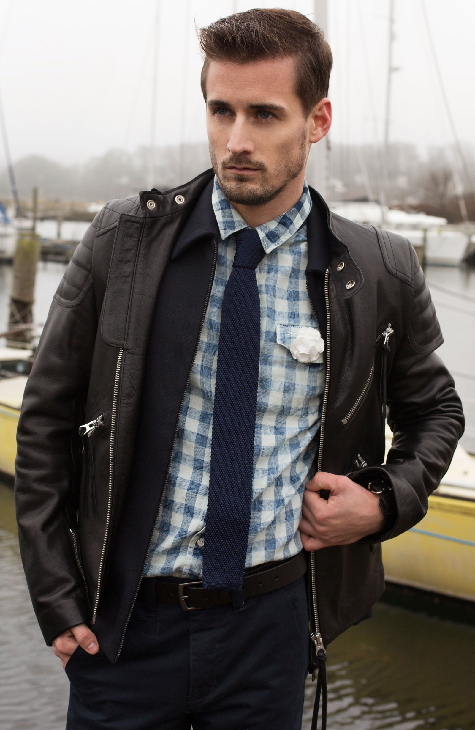 Black Raw Double Detail Bracelet - 5