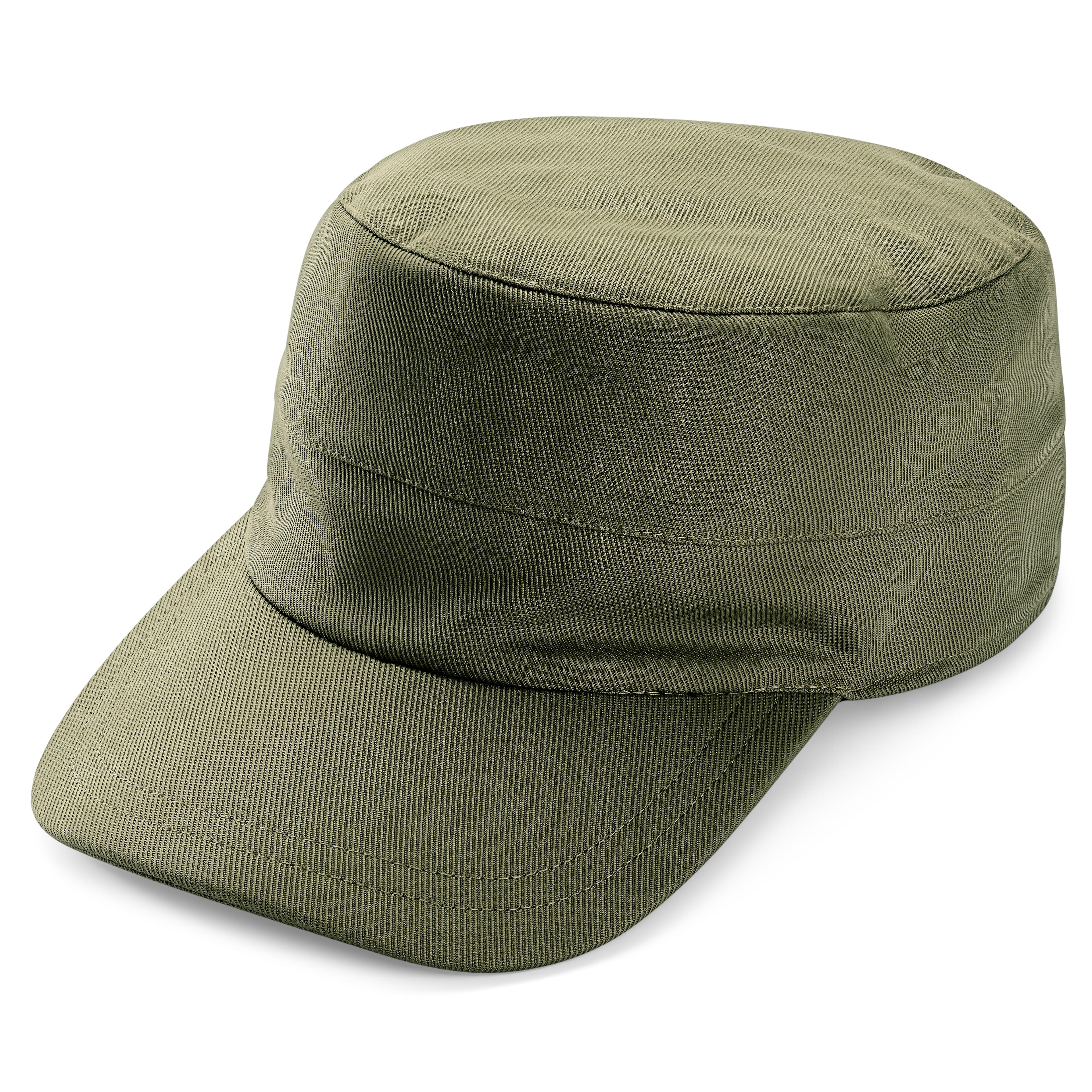 Lacuna | Wojskowa zielona dżinsowa czapka kadetka