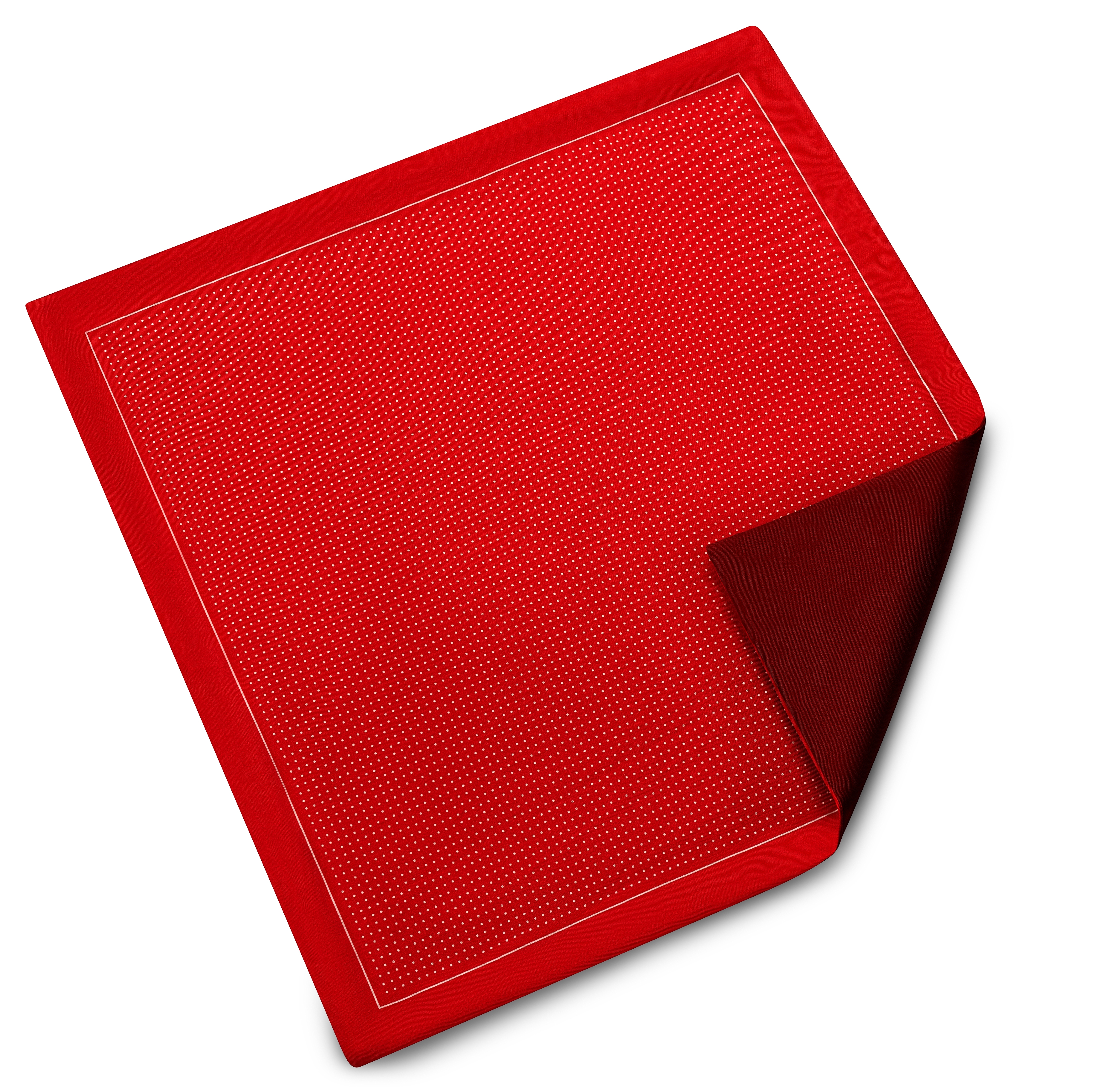 Elegio | Double-Sided Red 4-Shade and Dotted Silk Pocket Square - 3
