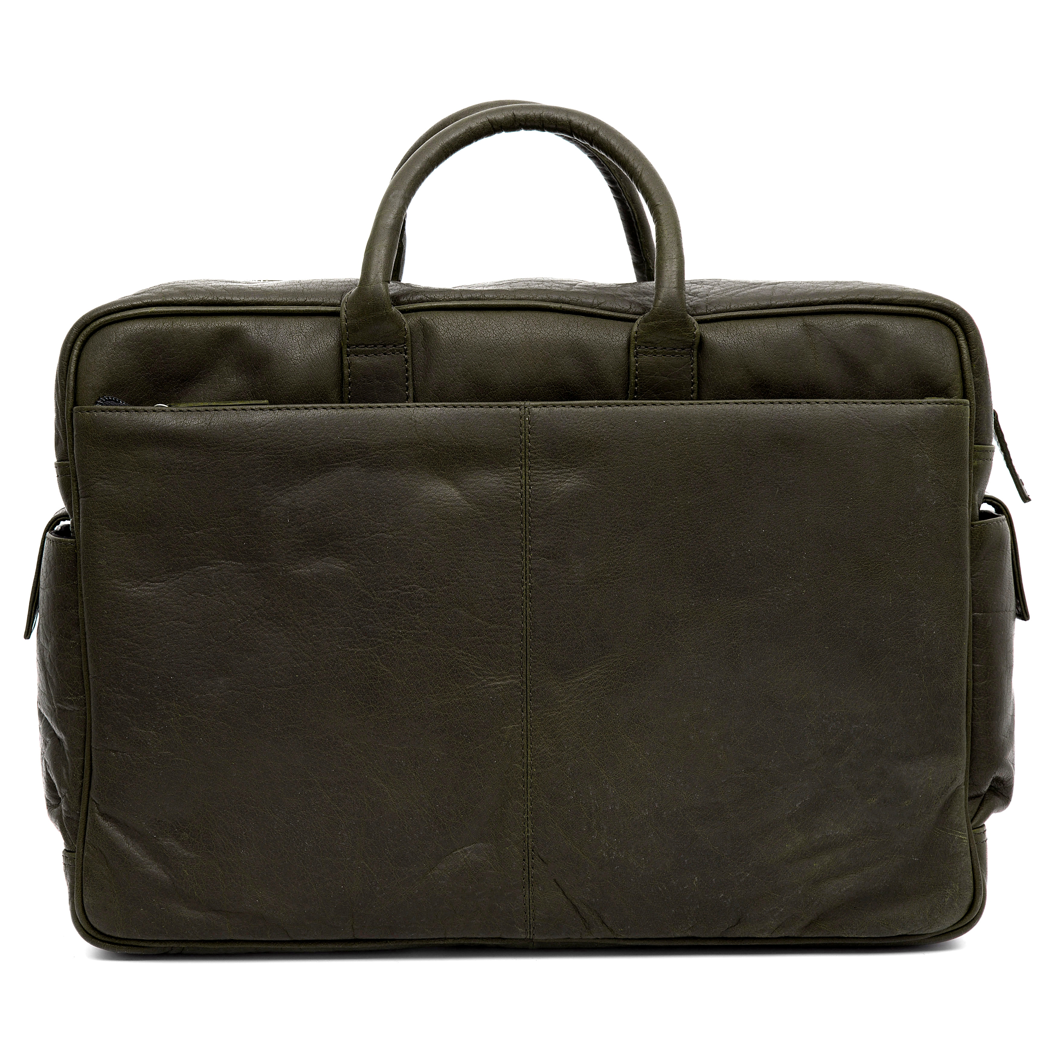 Montreal Safari Olivgrüne Leder Reisetasche  - 5