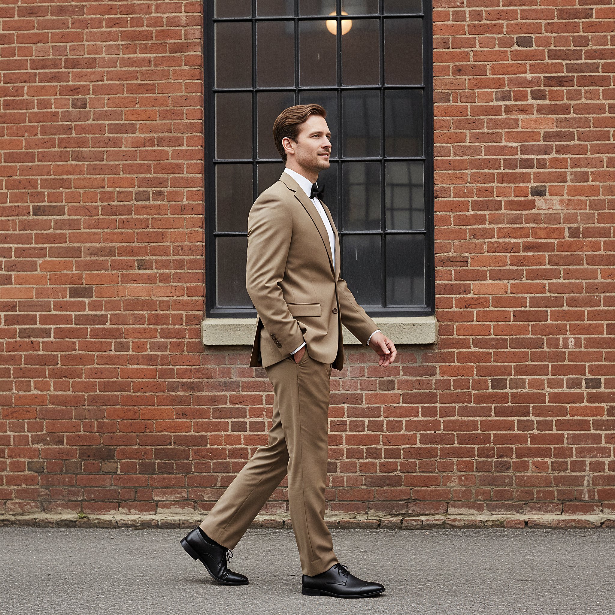 Noeud papillon noir floral - 5