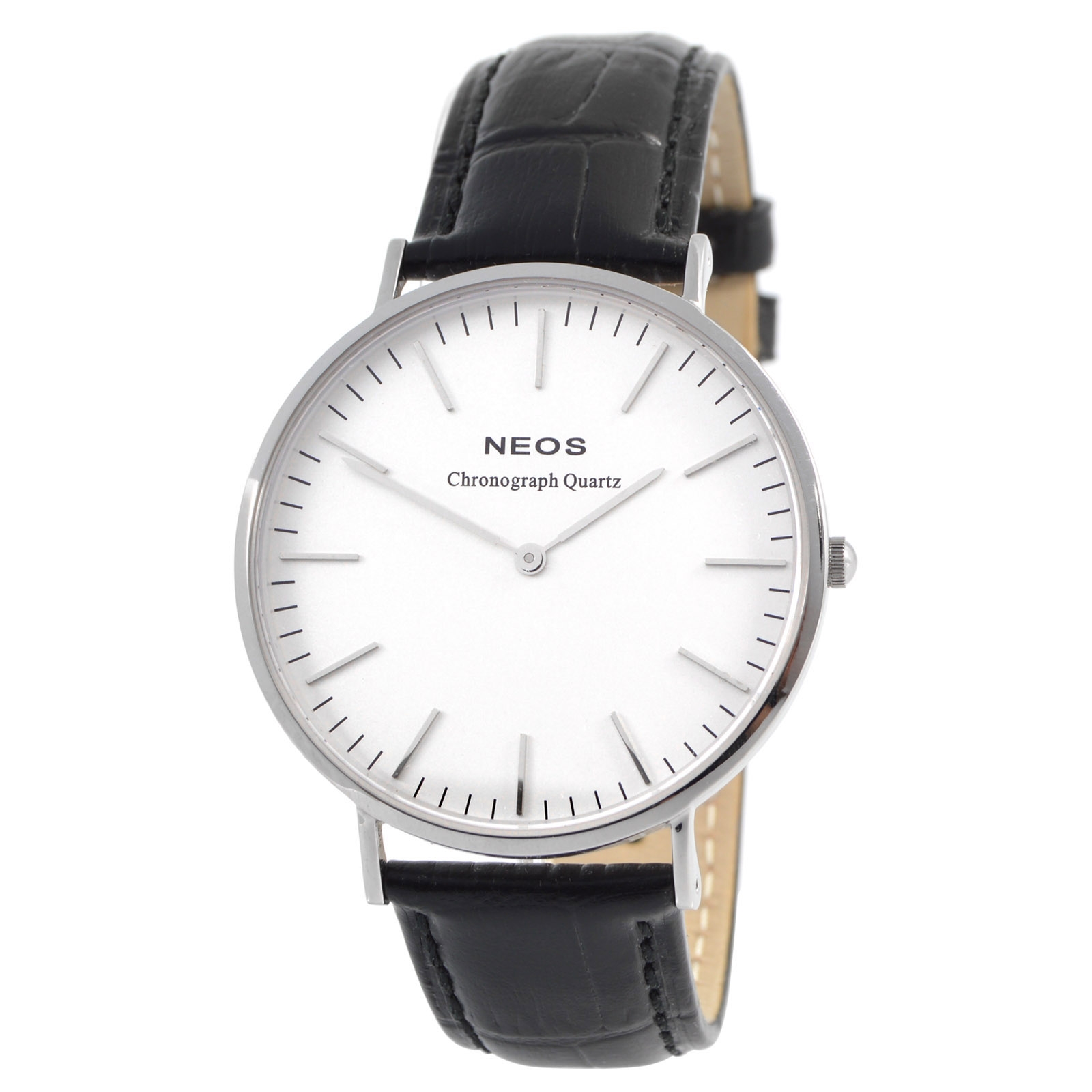 Zwart Wit Klassiek Saffier Horloge - 1