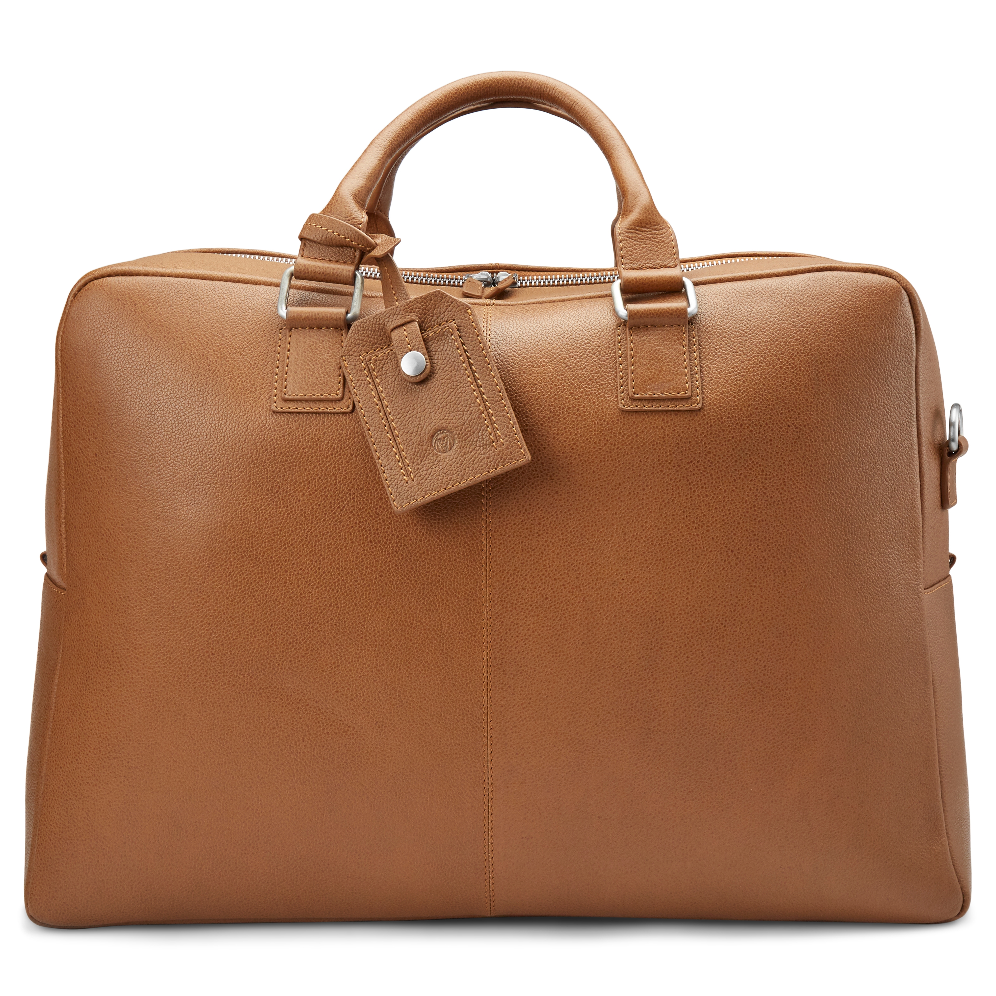 Layne Hellbraune Leder Duffle Bag Reisetasche - 3