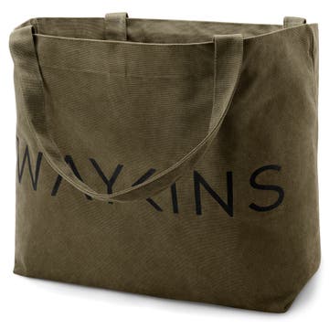 Waykins - Grote legergroene katoenen tote bag Waykins - Grote legergroene katoenen tote bag