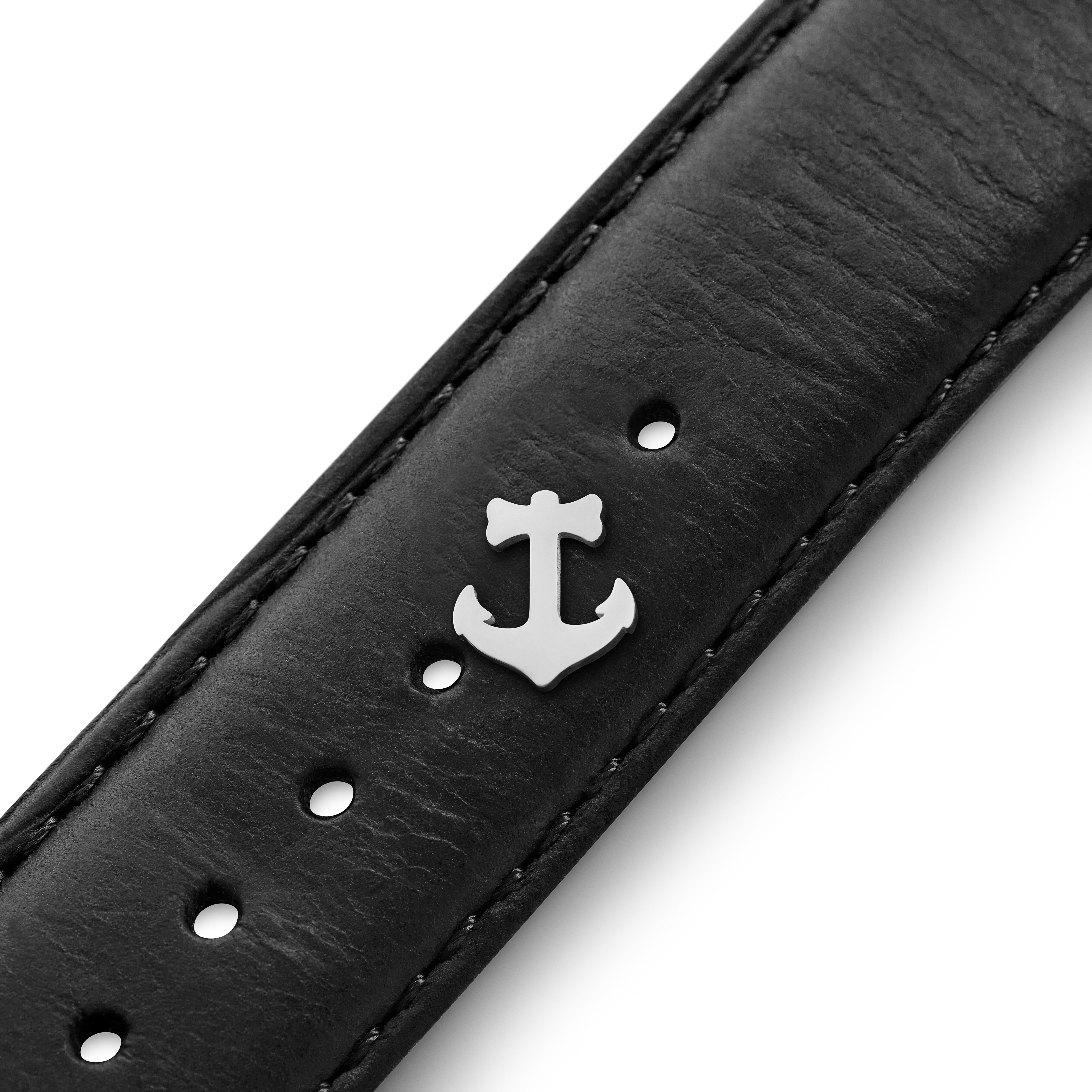 Silver-tone Stainless Steel Anchor Watch Charm - 4