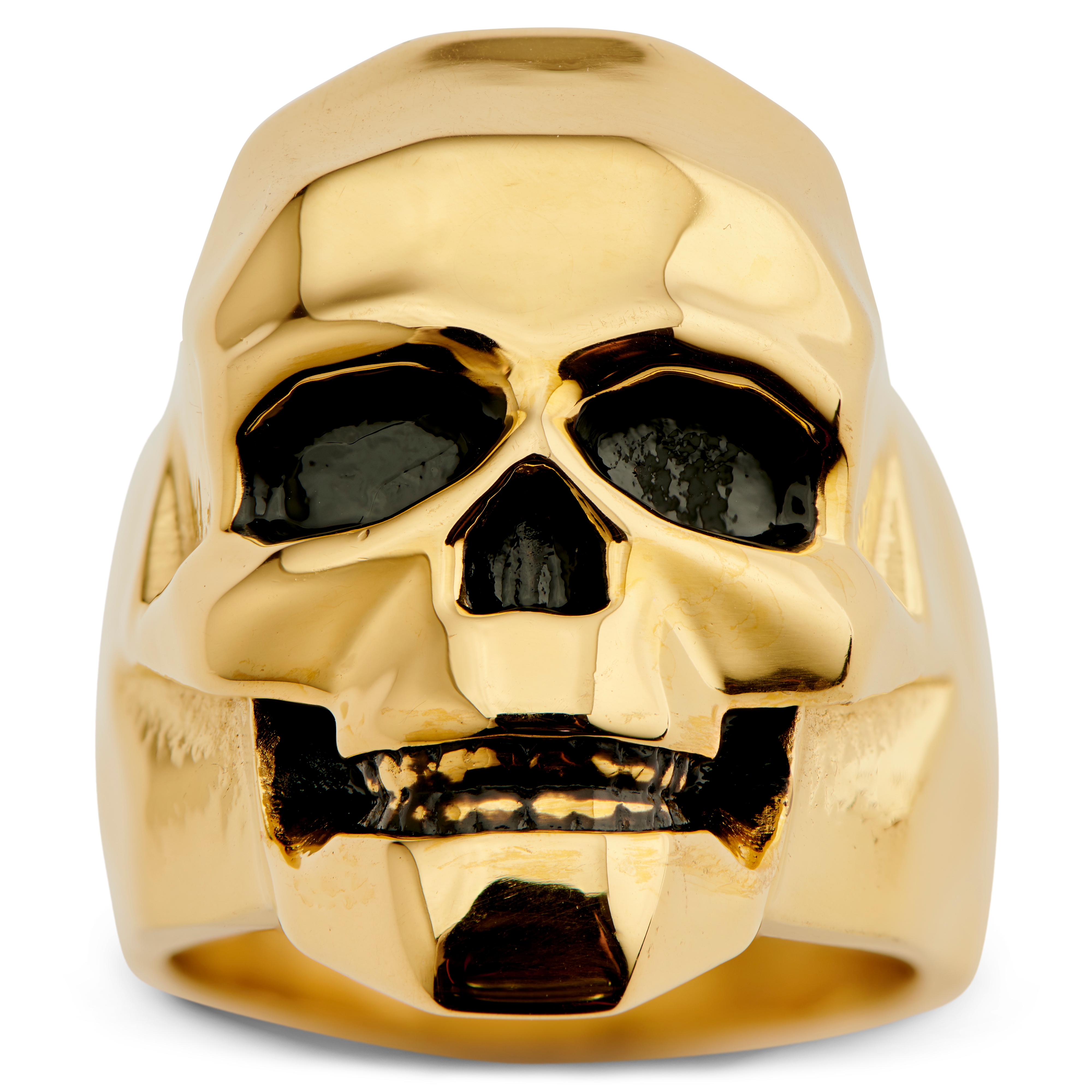 Mack Gold-Tone Skull Ring  - 2