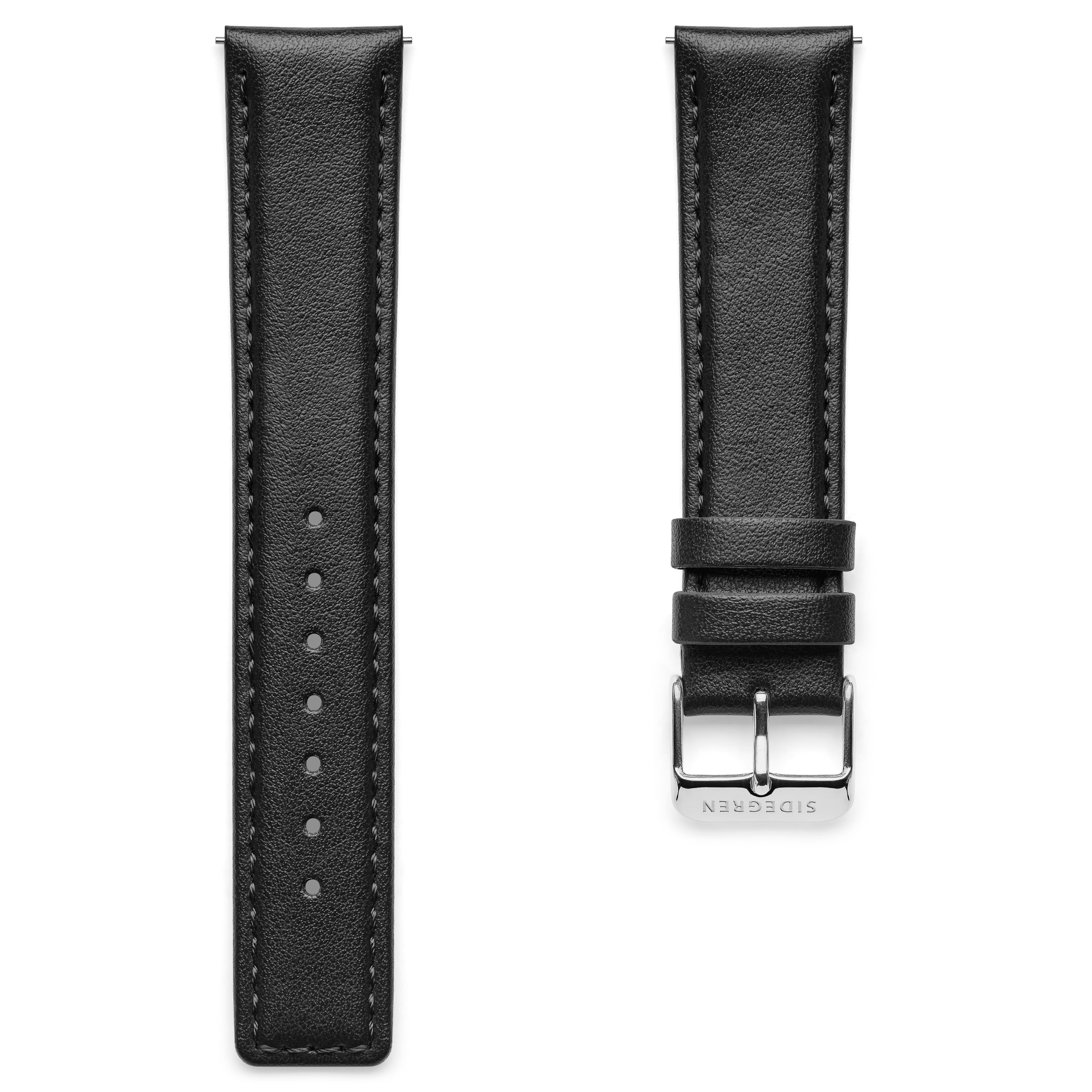 Solis | Black Vegan Leather Watch Straps