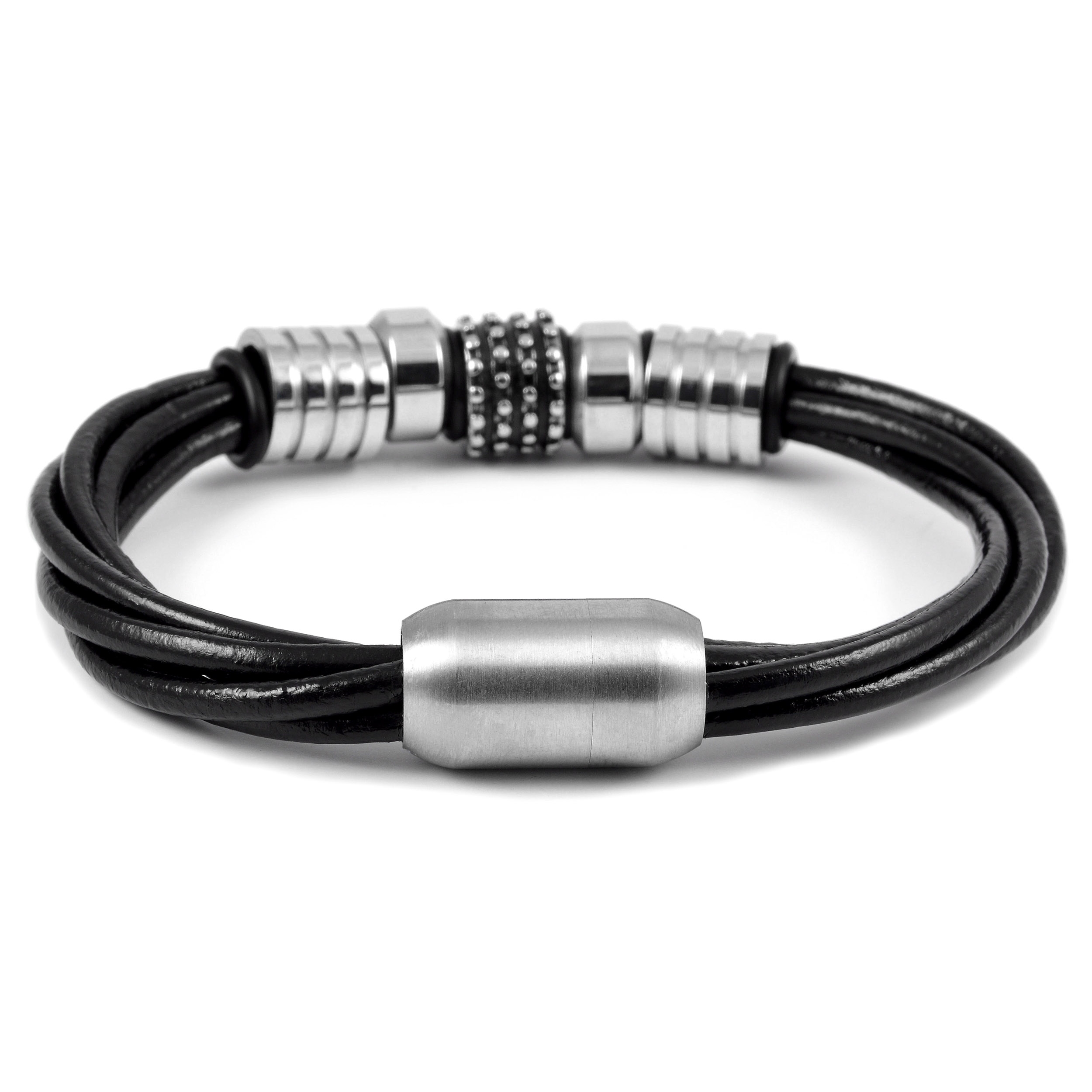 Black Twist Læderarmbånd - 2