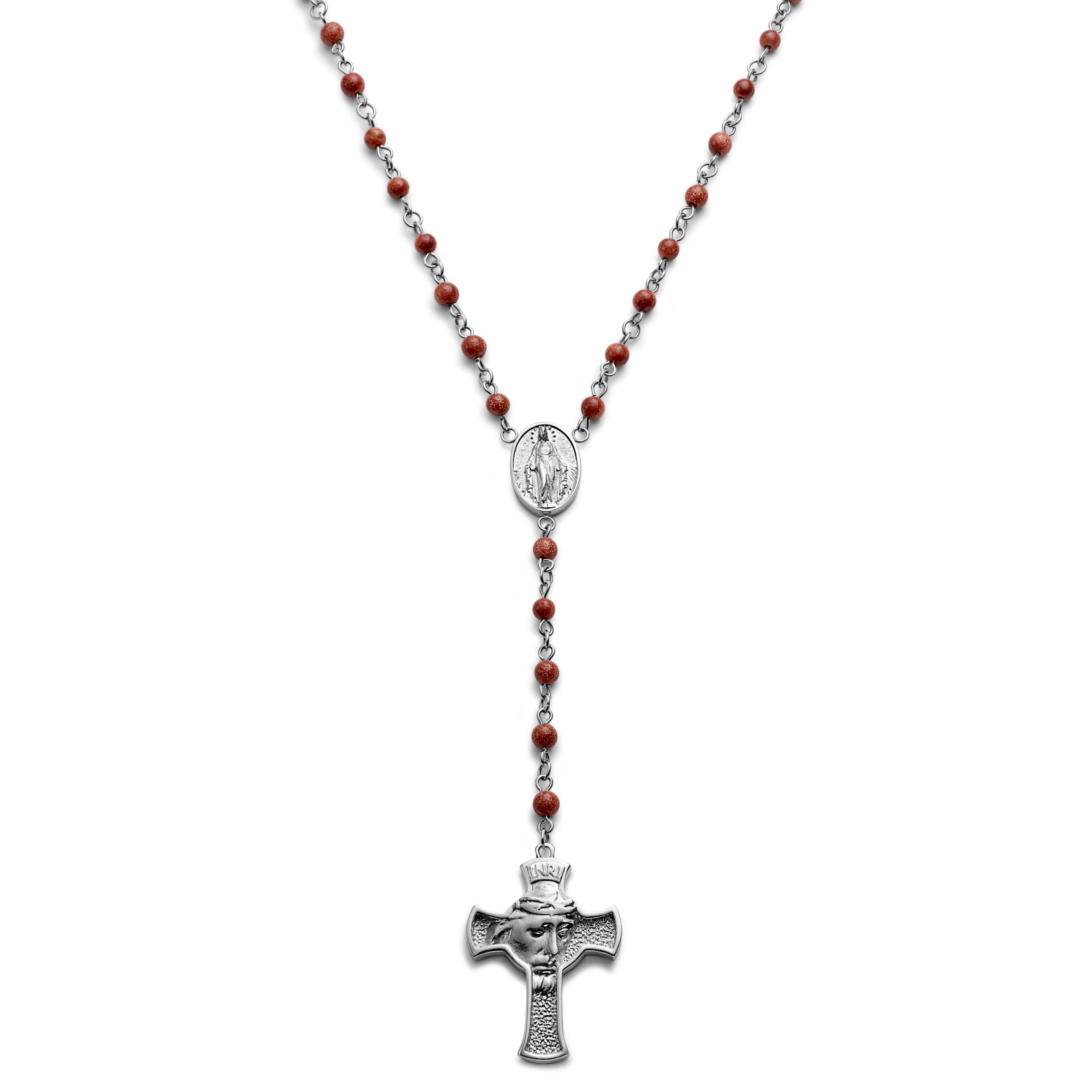 Varietas | Surgical Steel & Golden Sand Stone Rosary