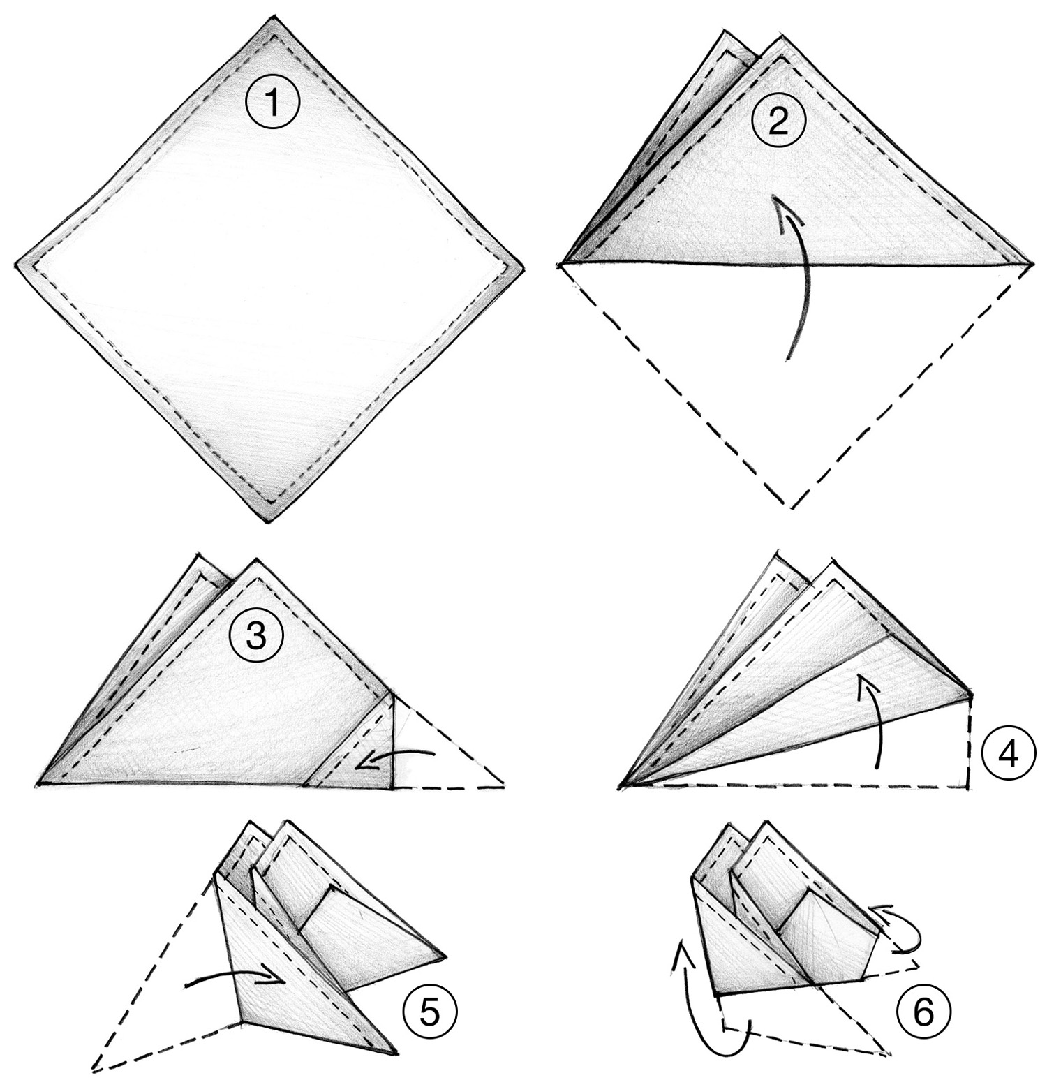 The Summit Pocket Square Fold