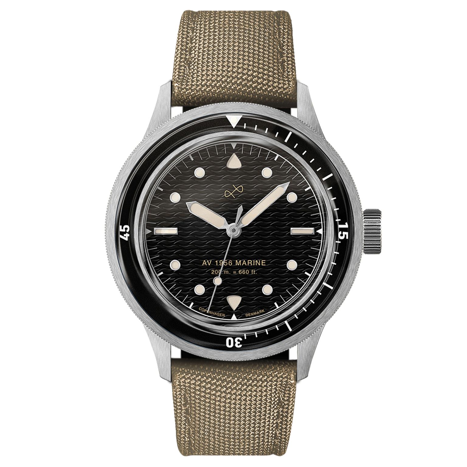 1956 Marine | Acero quirúrgico y negro 1956 Marine | Acero quirúrgico y negro