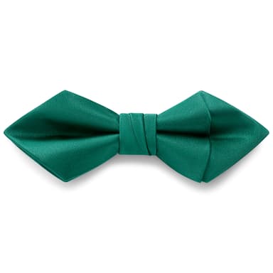 Emeraldno zeleni predvezani satenasti metuljček z diamantnimi konicami Emeraldno zeleni predvezani satenasti metuljček z diamantnimi konicami