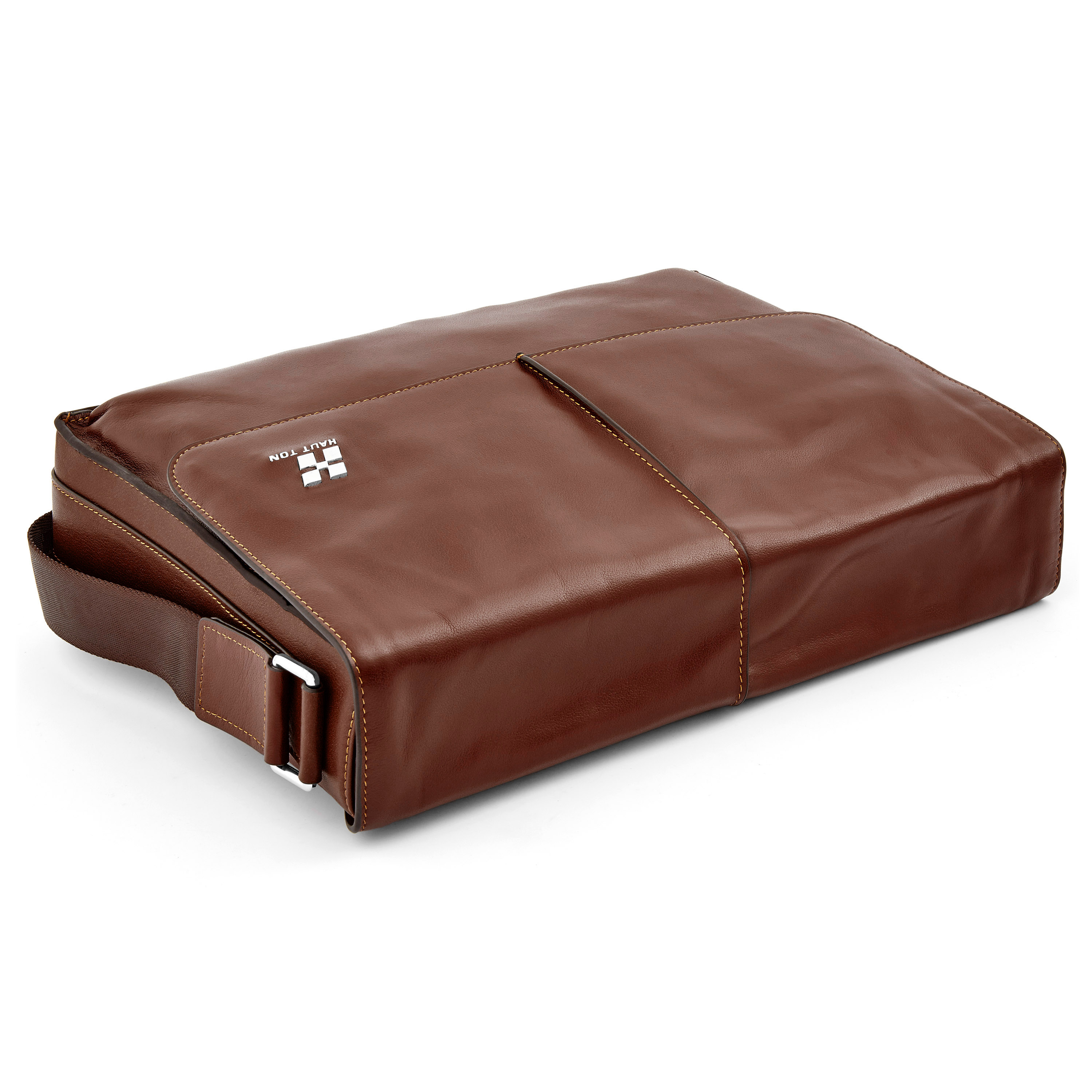 Hautton Braune Leder Umhängetasche - 8