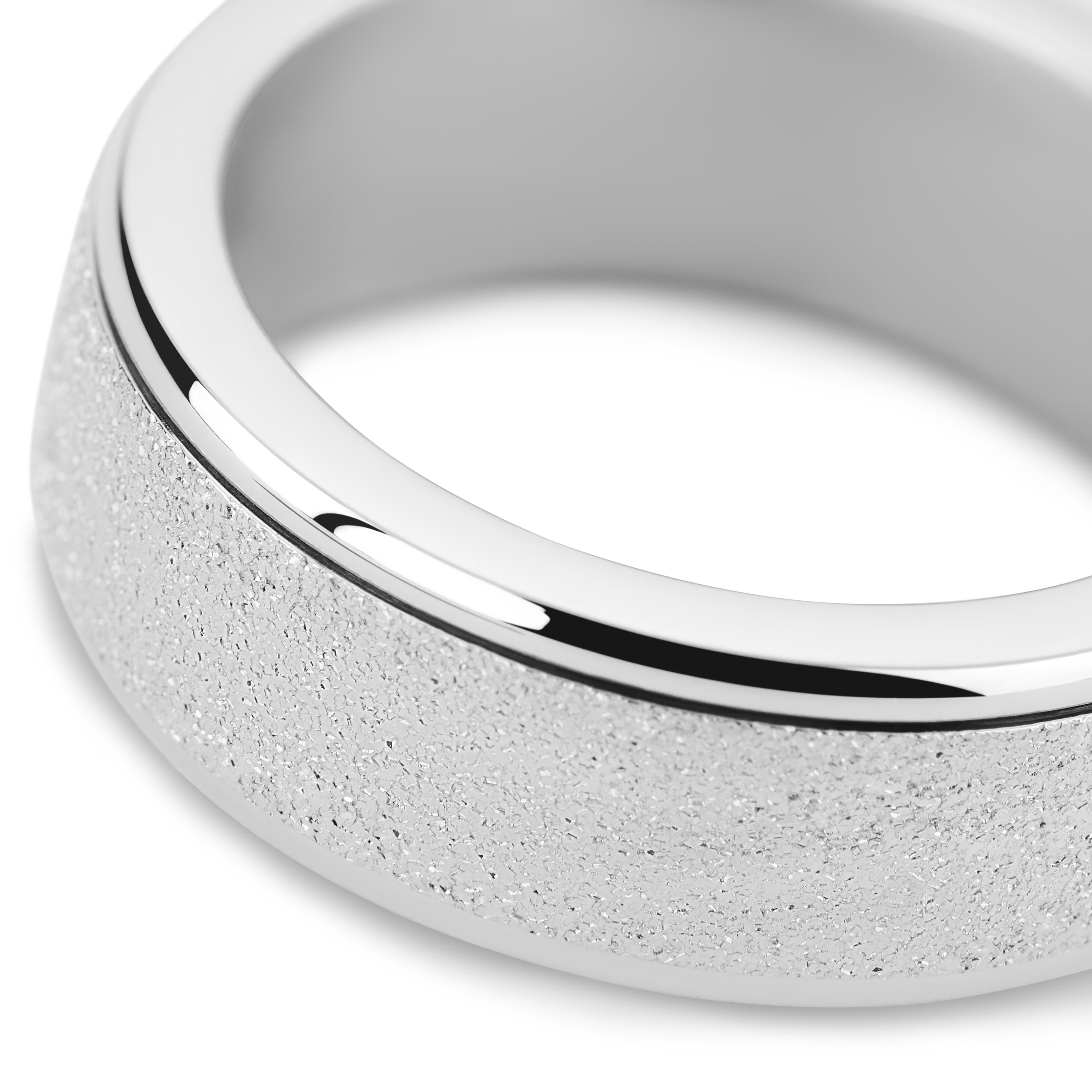 Enthumema 1 3 8 Mm Glittery Silver tone Stainless Steel Fidget enthumema-1-3-8-mm-glittery-silver-tone-stainless-steel-fidget