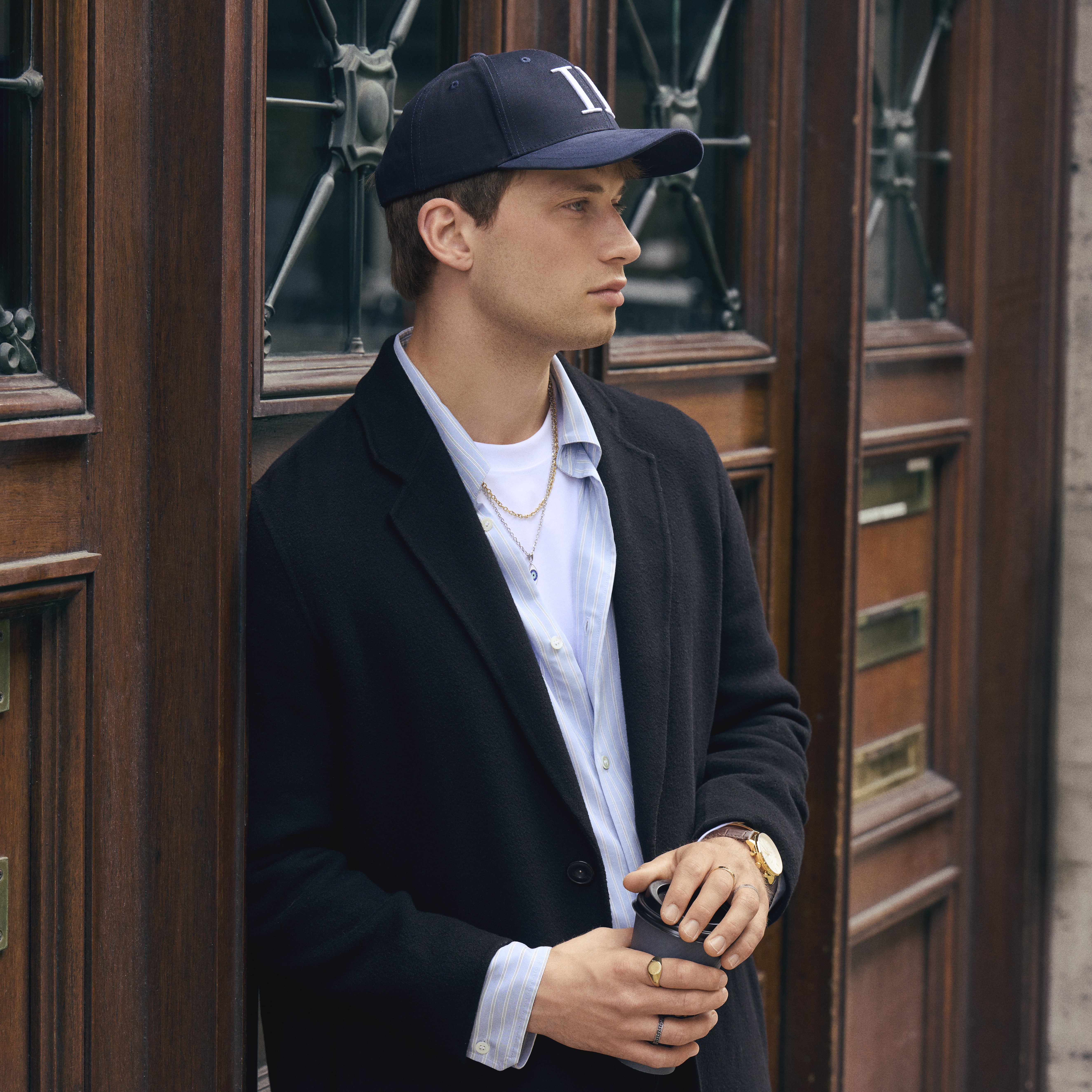 Les Deux | Casquette de baseball en daim bleu marine II - 6