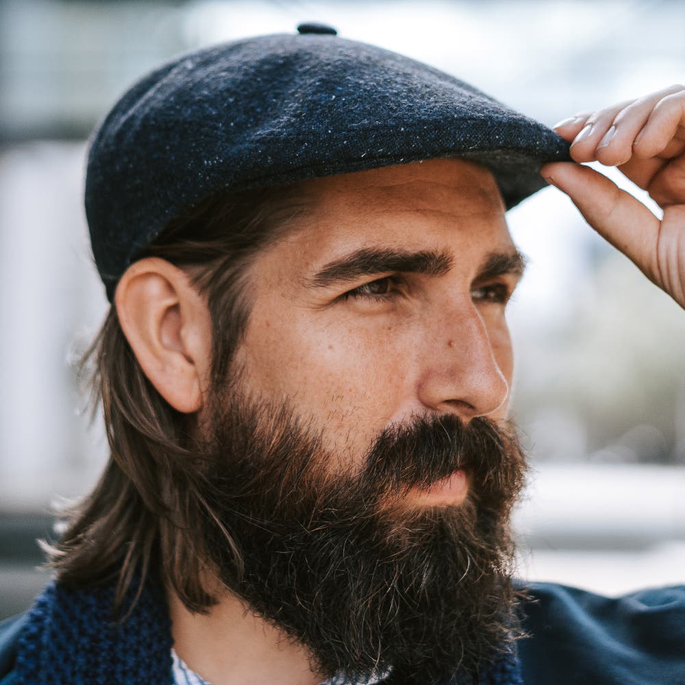 hover: Molise Blue Fido Flat Cap hover: Molise Blue Fido Flat Cap