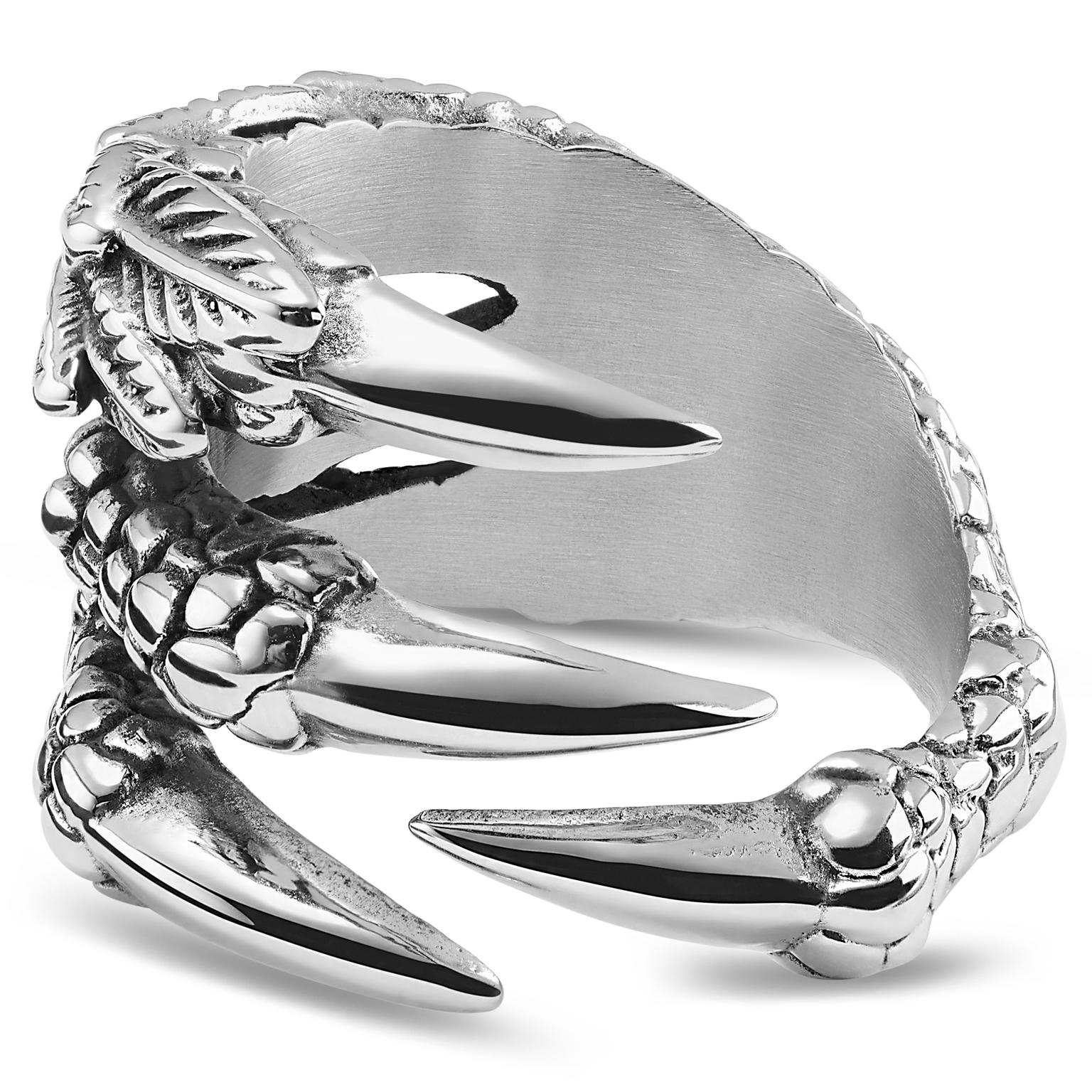 Drachenklauen Ring Silberfarben Drachenklauen Ring Silberfarben