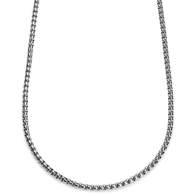 Essentials | 5 mm Silverfärgat Halsband med Böjda Boxlänkar Essentials | 5 mm Silverfärgat Halsband med Böjda Boxlänkar