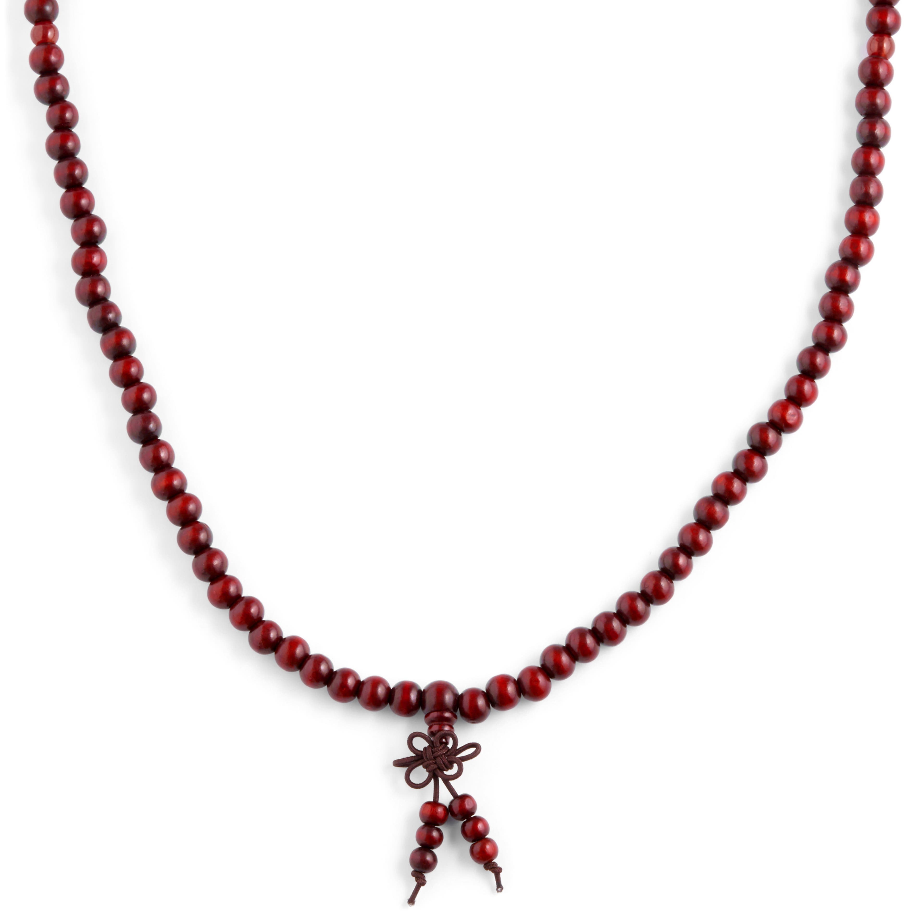 Red Wooden Beaded Necklace