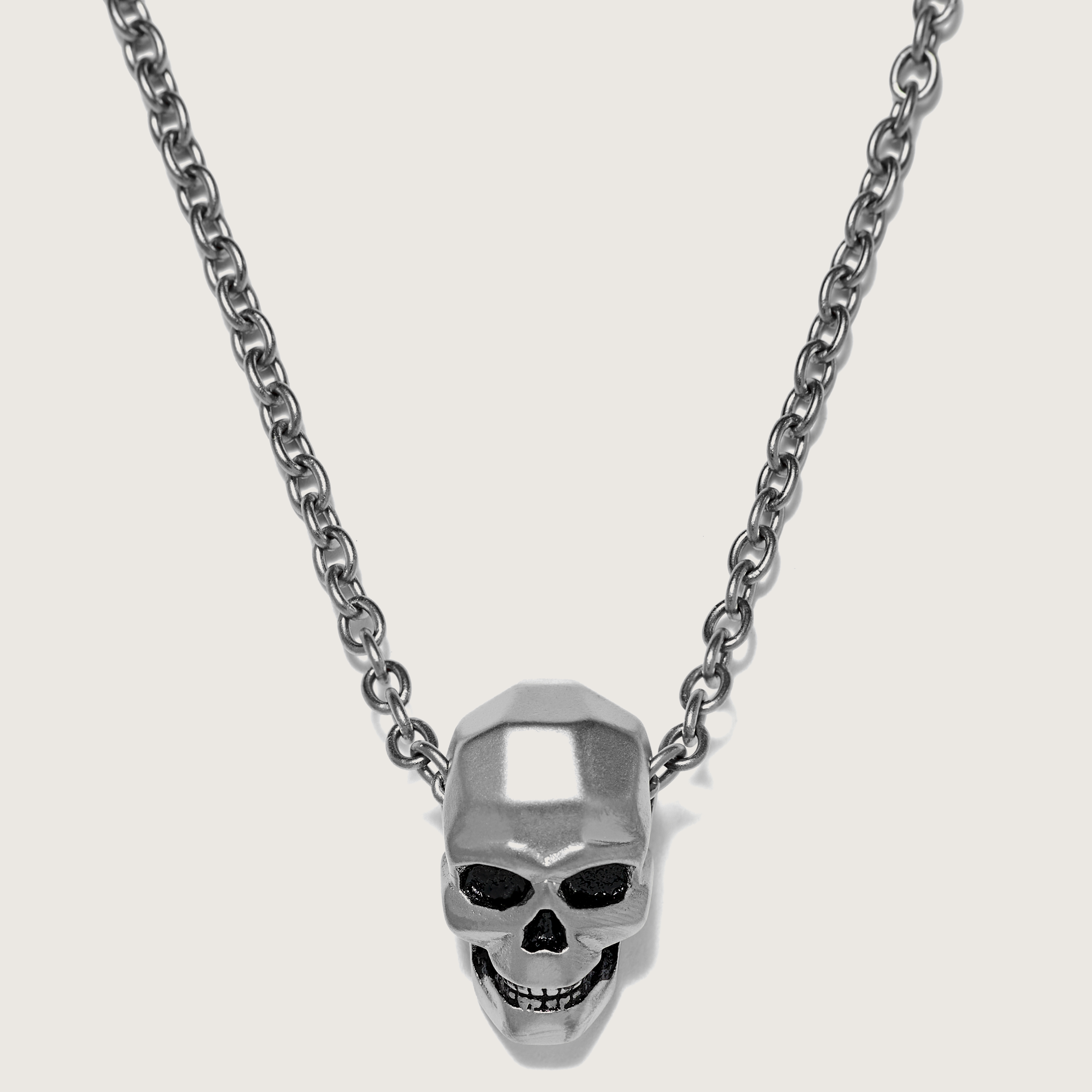 (フィリッププレイン) 3D Skull Crystal Cable Chain Necklace フィリッププレイン) 3D Skull Crystal Cable Chain Necklace 3D
