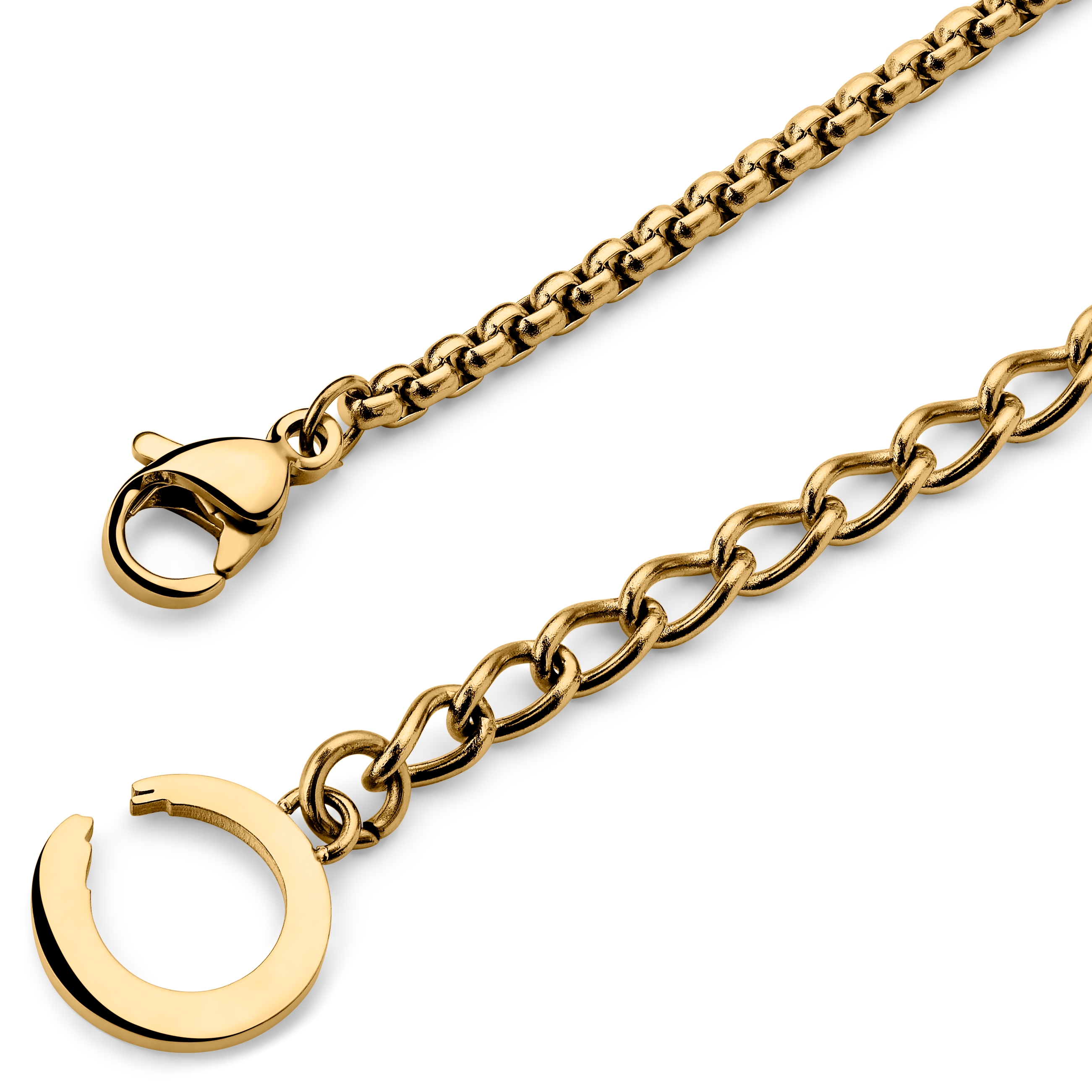 Egan | Gold-Tone Teddy Bear Box Chain Necklace - 6