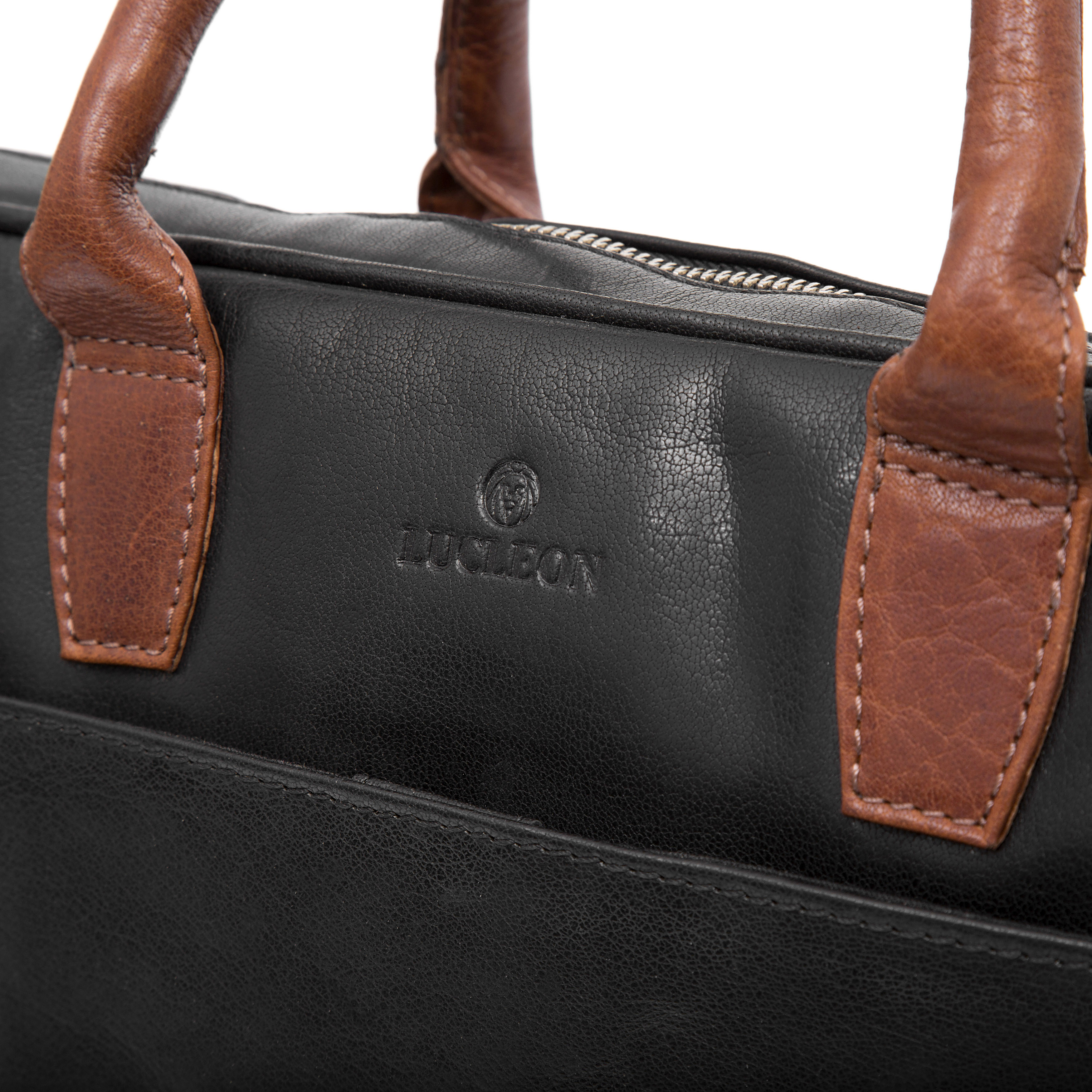 Geantă Montreal Slim 13" Executive din piele neagră și cafenie  - 11
