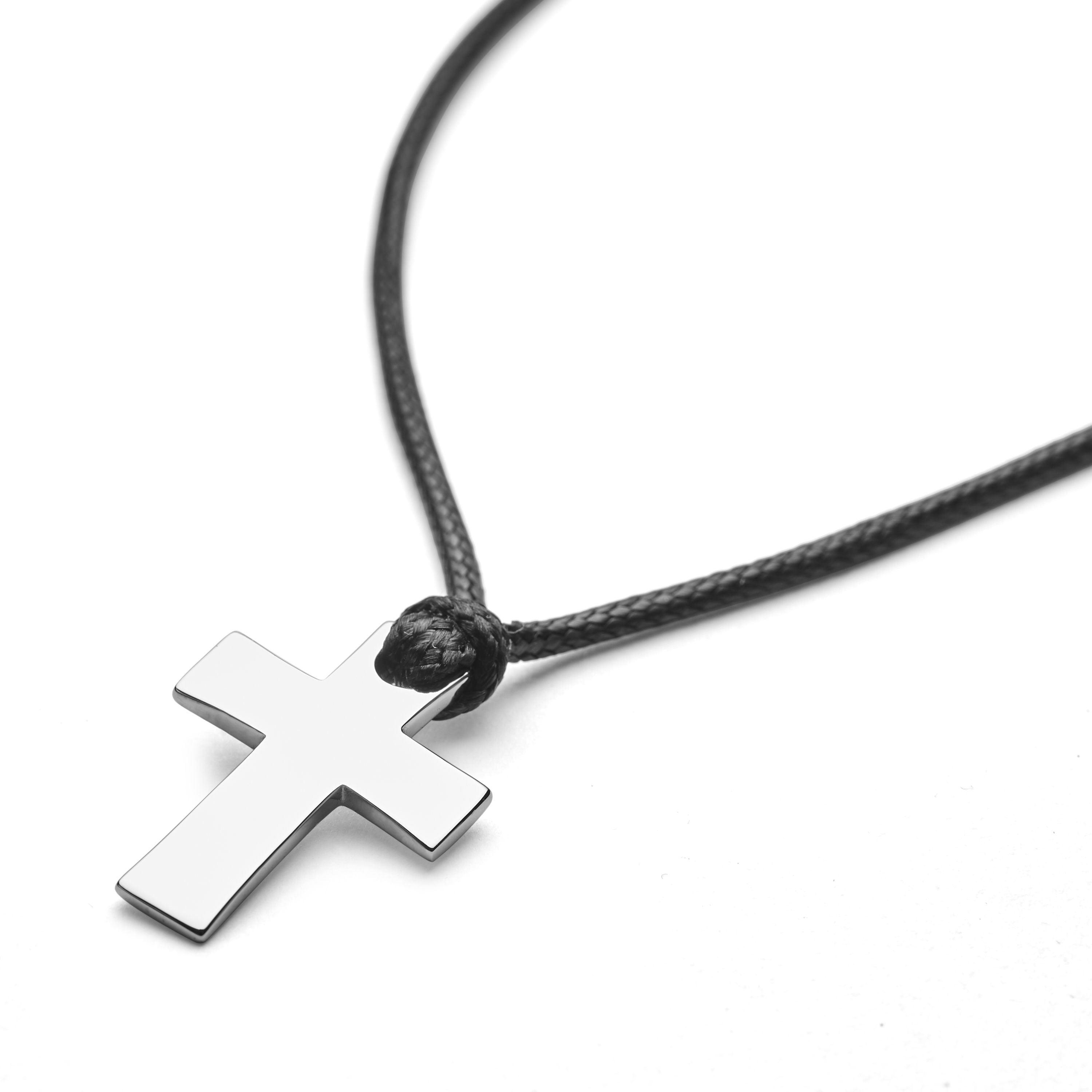 Gravel | Edelstahl-Kreuz-Kordel-Halskette - 2