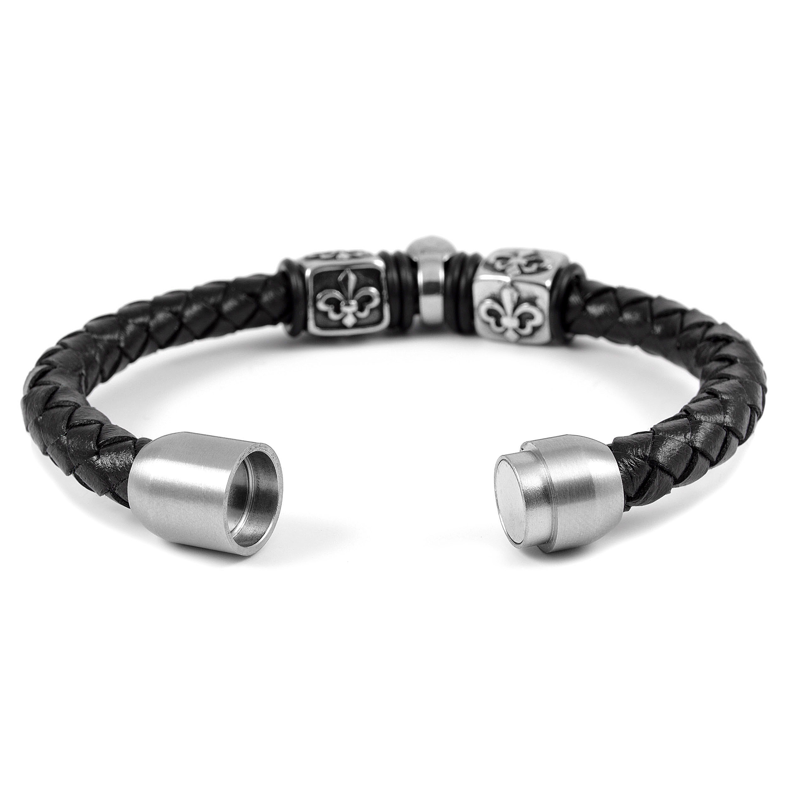 Lederen Armband met Schedel Kubussen - 4
