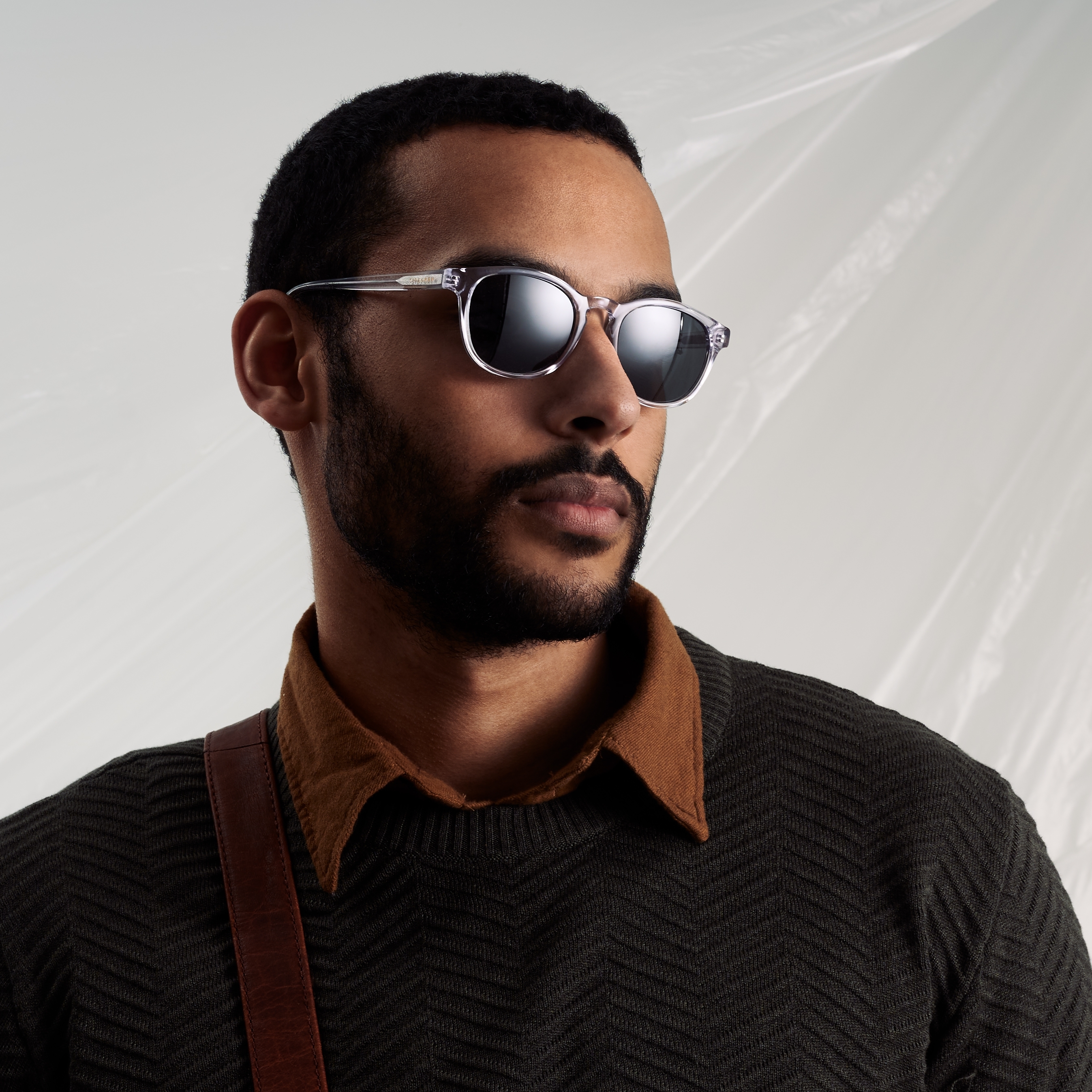 Genomskinliga Retrosolglasögon med Rökpolariserade Glas - 2