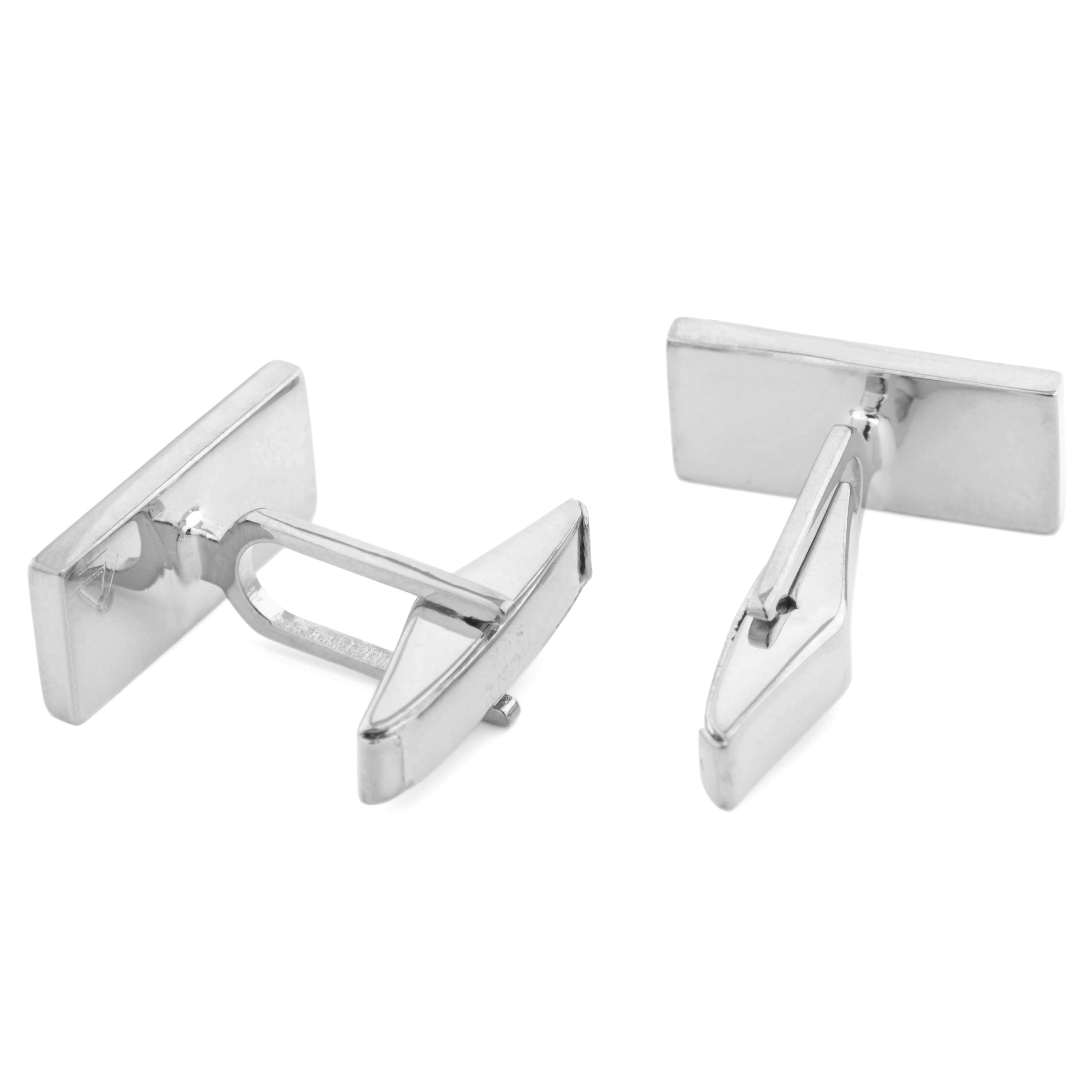 925 Sterlingsilver med Rektangulära Zirkoner Set - 4