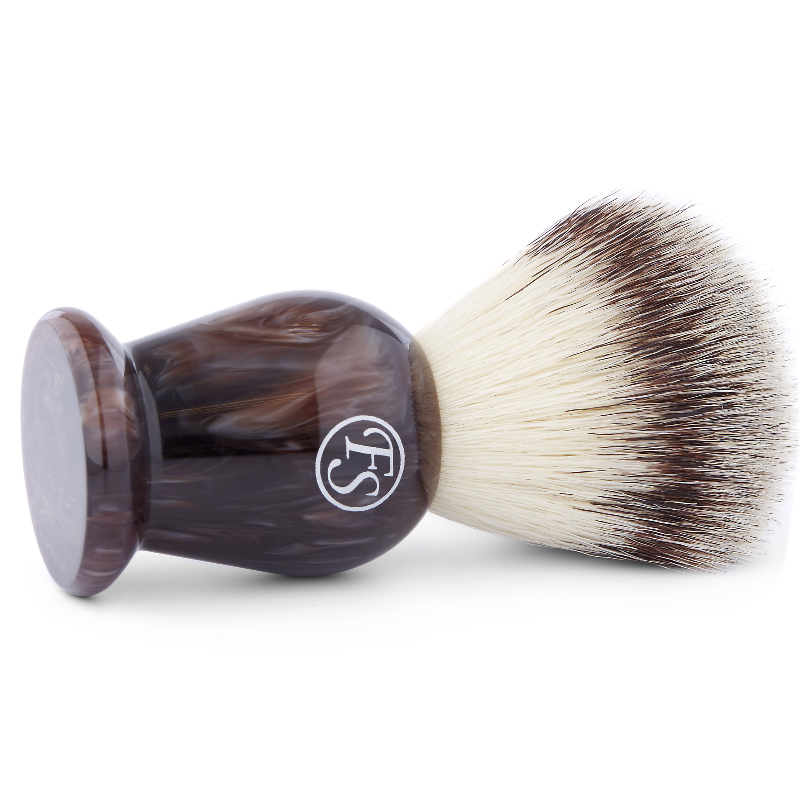 Walnut Brown Synthetic Shaving Brush - 2