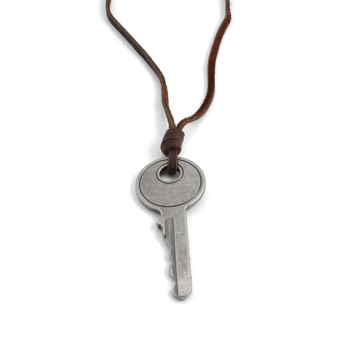 Collar de cuero con llave XL - 1