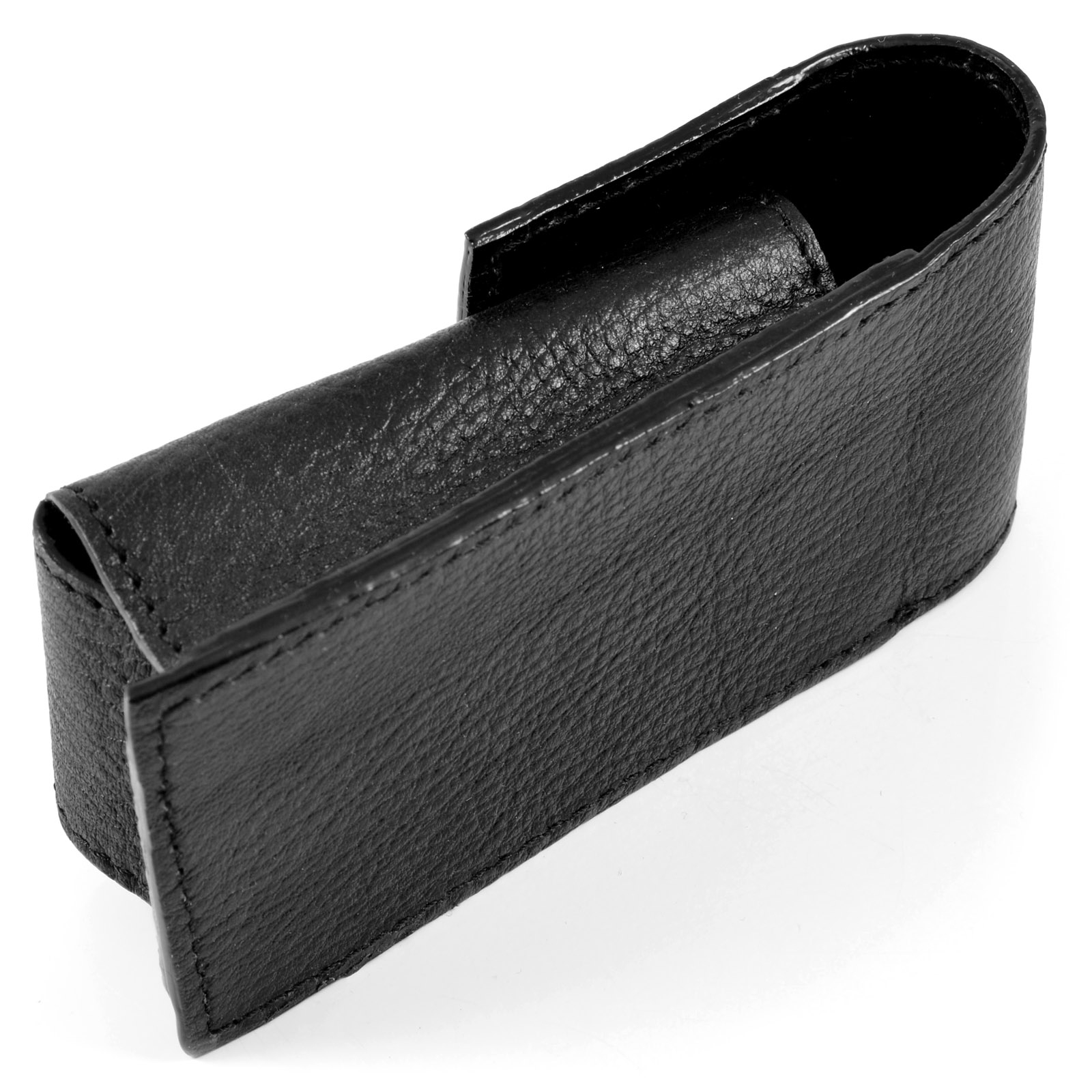 Black Leather Case For Shaving Brush - 3