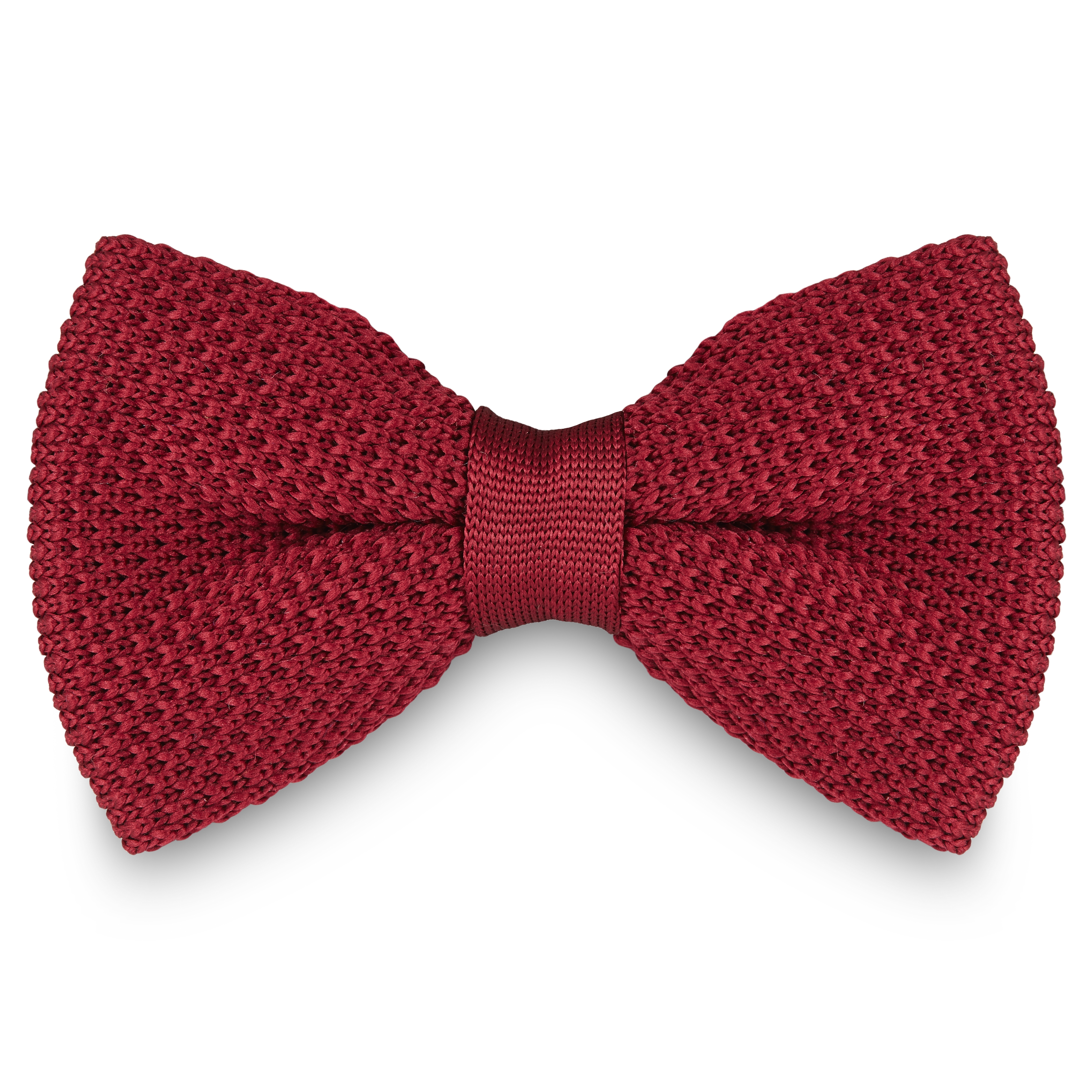 Bordeauxfarbene Strickfliege - 1